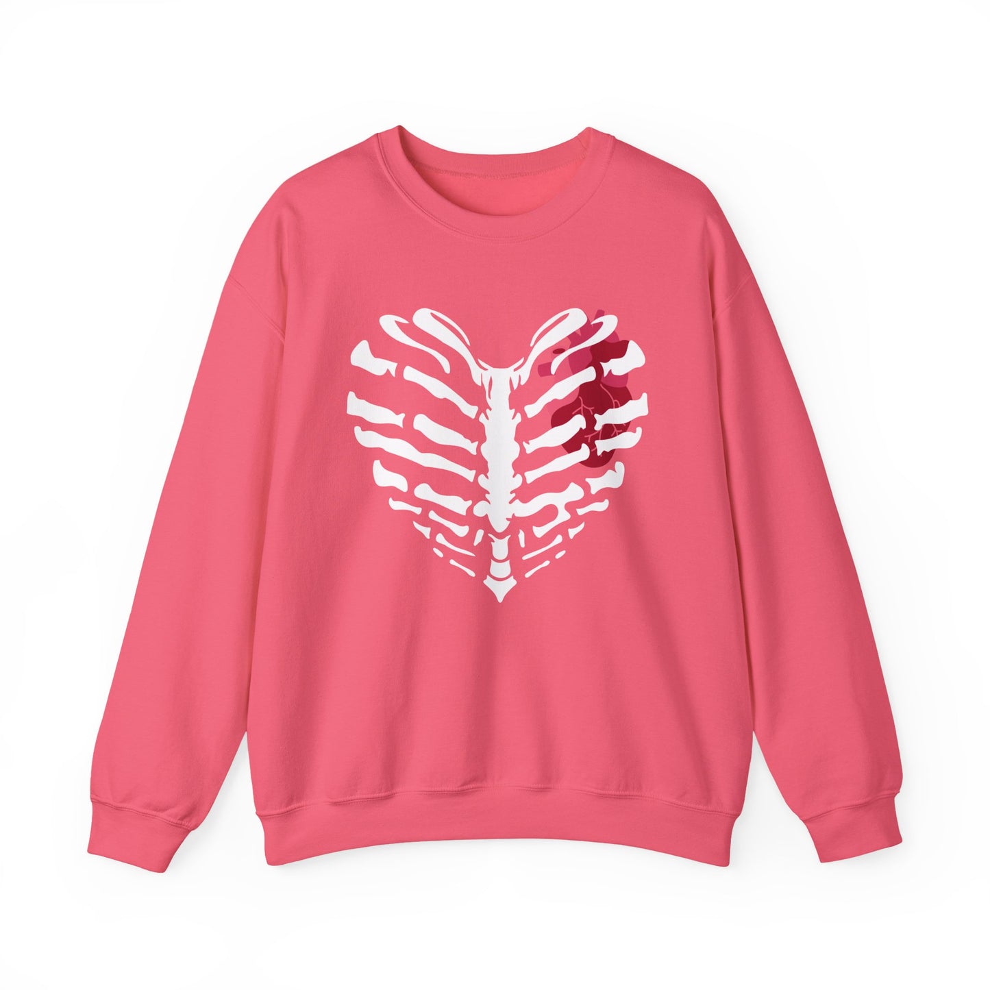 Skeleton Heart Sweatshirt, Unisex Crewneck, Halloween Sweatshirt, Gothic Style