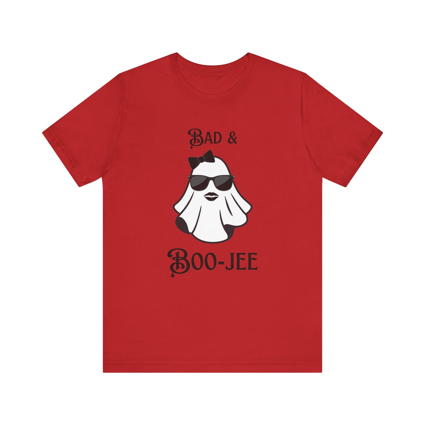 Bad & Boo-Jee Funny Unisex T-Shirt, Cool Graphic Tee, Gift for Dog Lovers, Halloween lovers, Casual Wear for Halloween