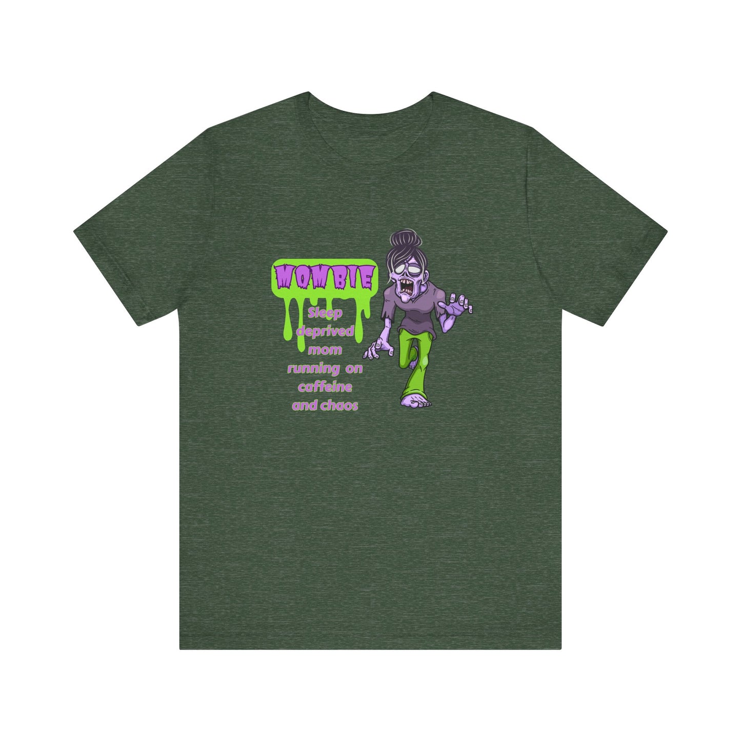 Funny Mombie T-Shirt: Sleep Deprived Mom Running on Caffeine and Chaos, Unisex Tee, Gift for Moms, Parent Humor Shirt