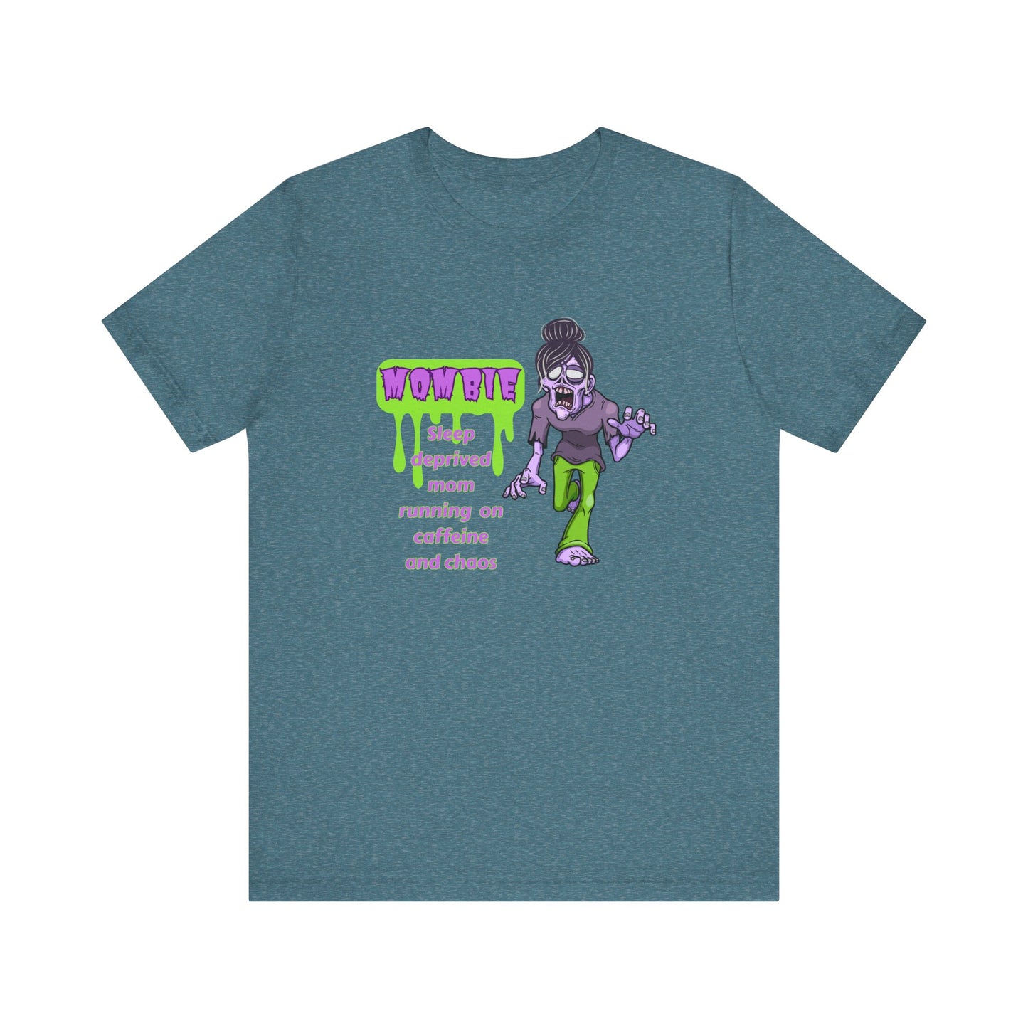 Funny Mombie T-Shirt: Sleep Deprived Mom Running on Caffeine and Chaos, Unisex Tee, Gift for Moms, Parent Humor Shirt