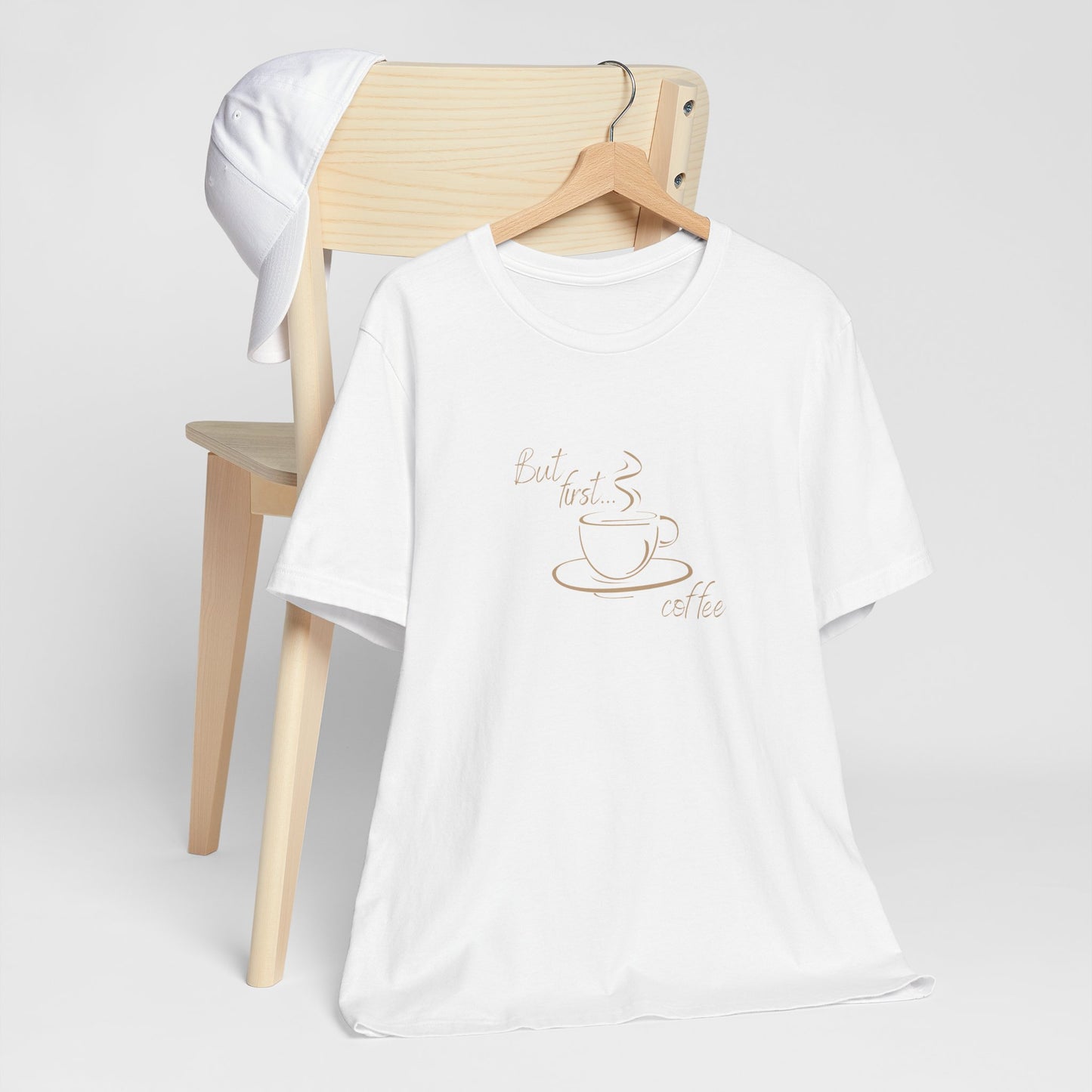 But First Coffee, Coffee Lover's Unisex Tee, Perfect for Casual Days, Gift for Coffee Enthusiasts, Relaxed Fit, Everyday Wear, Fun Coffee Shirt