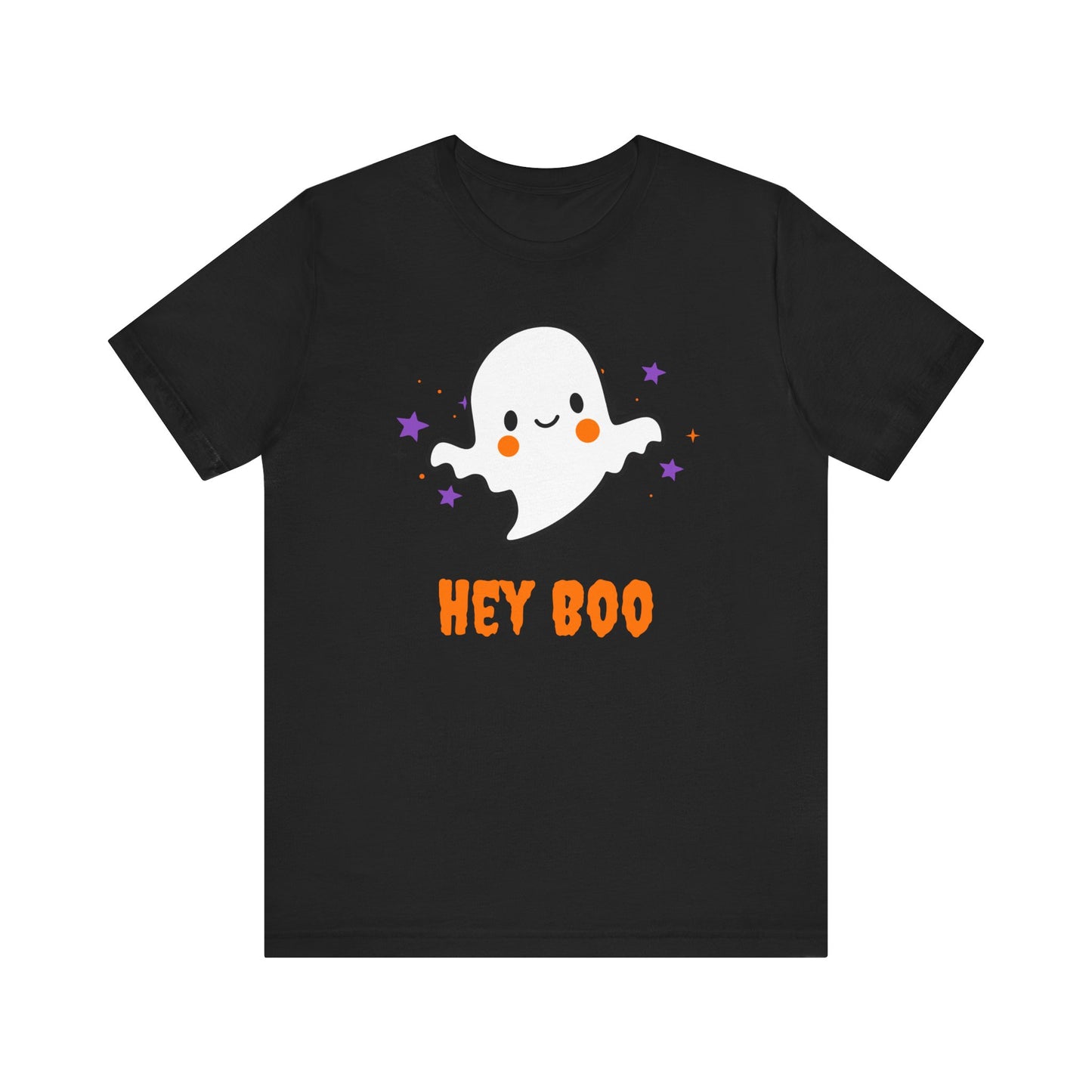 Hey Boo Ghost Unisex Tee - Spooky Halloween Shirt, Cute Ghost Tee, Fall Fashion, Halloween Costume, Party Wear