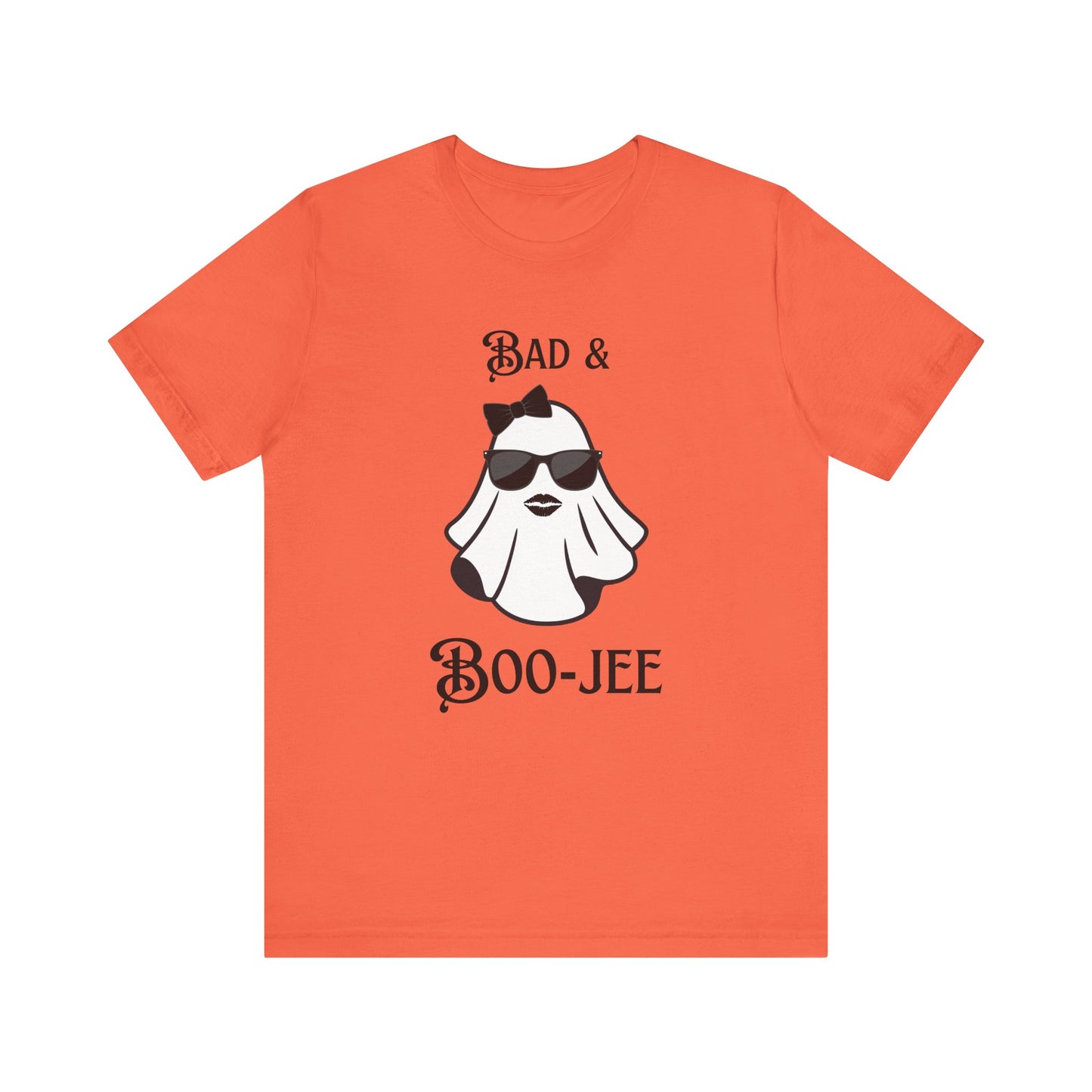 Bad & Boo-Jee Funny Unisex T-Shirt, Cool Graphic Tee, Gift for Dog Lovers, Halloween lovers, Casual Wear for Halloween