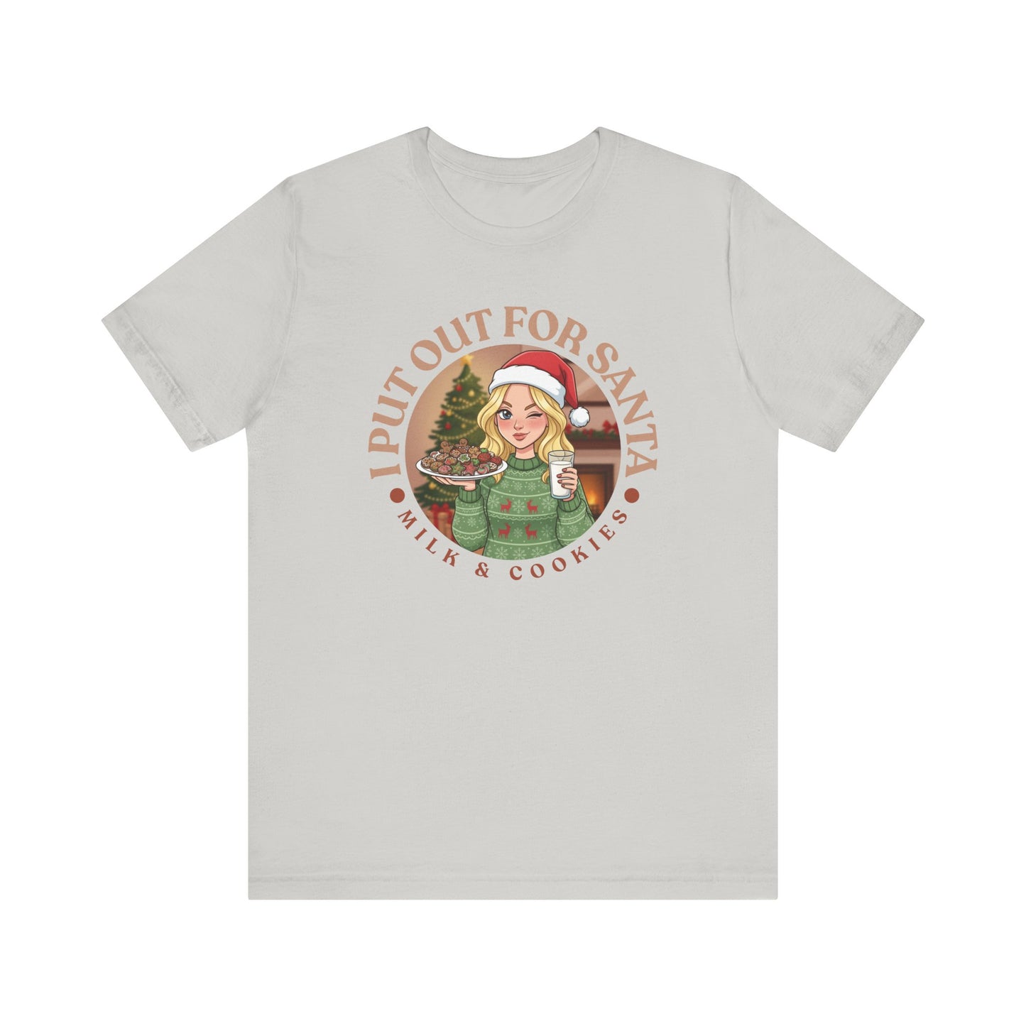 Festive Holiday Tee - "I Put Out for Santa" Christmas Shirt V2