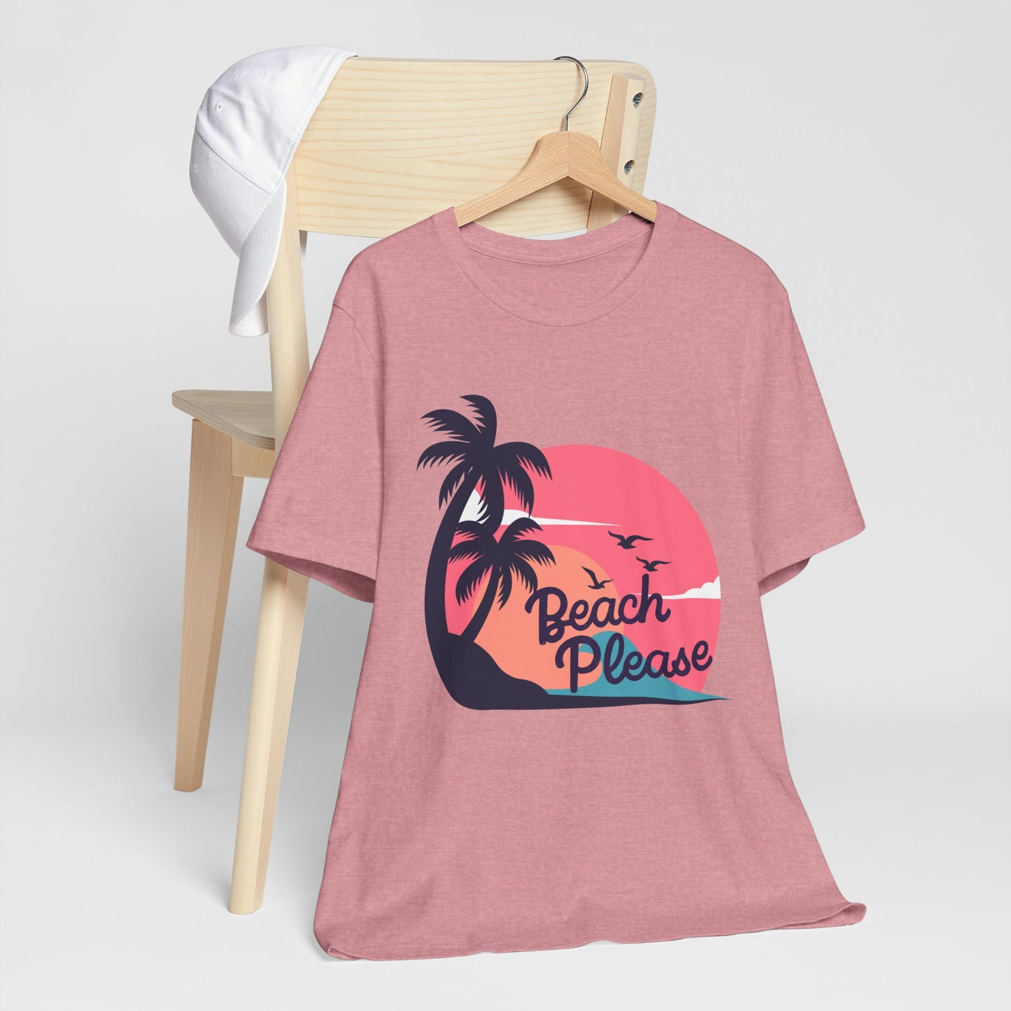 Beach Please Tee - Fun Unisex Jersey T-Shirt for Summer, Beach Lovers, Vacation Wear, Travel Gift, Relaxation Apparel