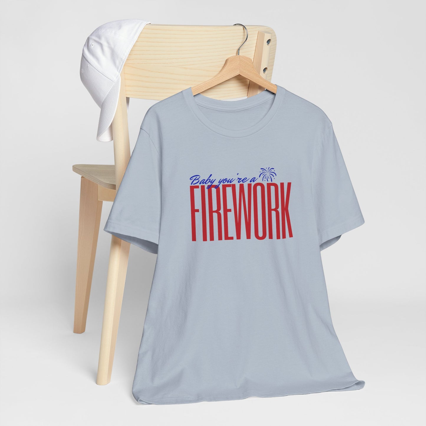 Pink Firework Unisex Tee, Patriotic T-Shirt, 4th of July Apparel, Summer Party Shirt, Fun Statement Tee, Casual Comfort Wear
