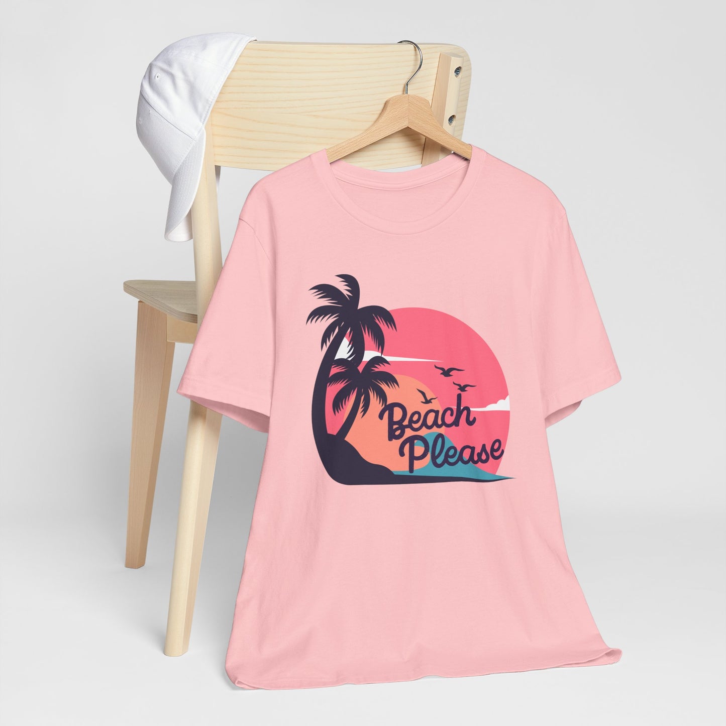 Beach Please Tee - Fun Unisex Jersey T-Shirt for Summer, Beach Lovers, Vacation Wear, Travel Gift, Relaxation Apparel