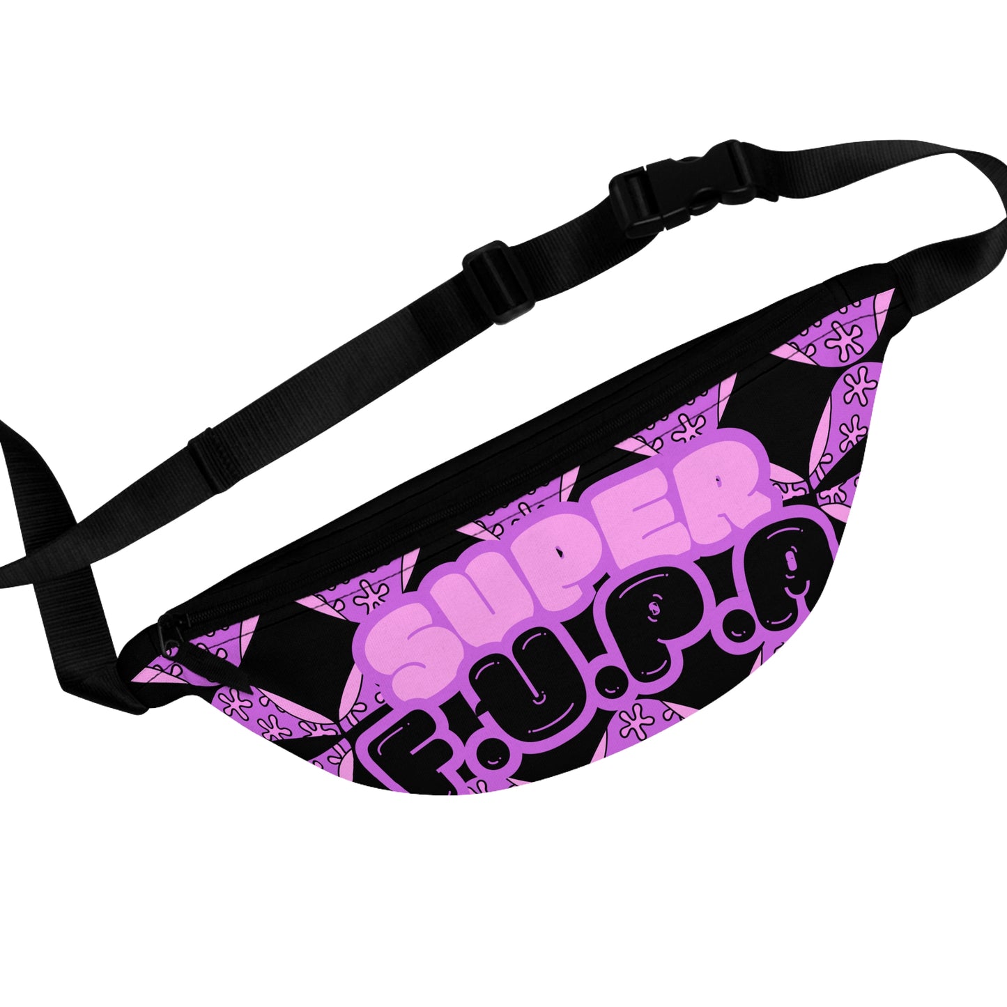 Pink "Super FUPA" Fanny Pack — Retro Kawaii Waist Bag