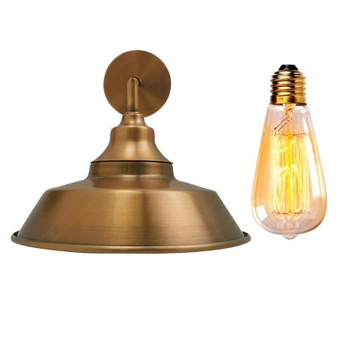 Industrial Vintage Retro Wall Lamp Indoor E27 Edison Satin Nickel