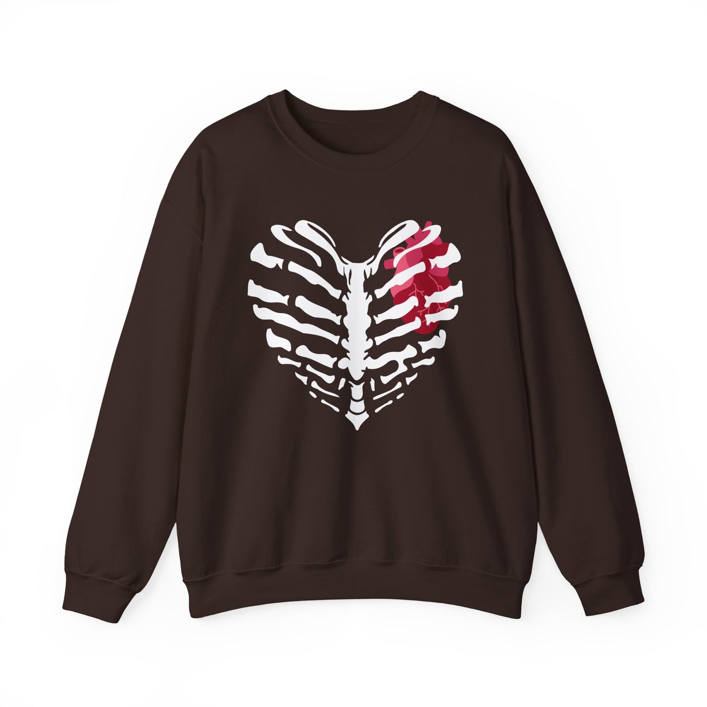Skeleton Heart Sweatshirt, Unisex Crewneck, Halloween Sweatshirt, Gothic Style