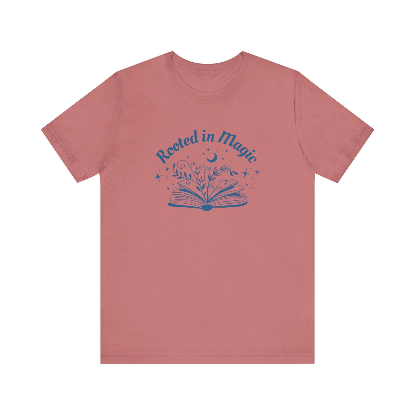 Rooted in Magic Short Sleeve Tee, Ideal for Book Lovers, Spell Binders, and Magic Minds Alike