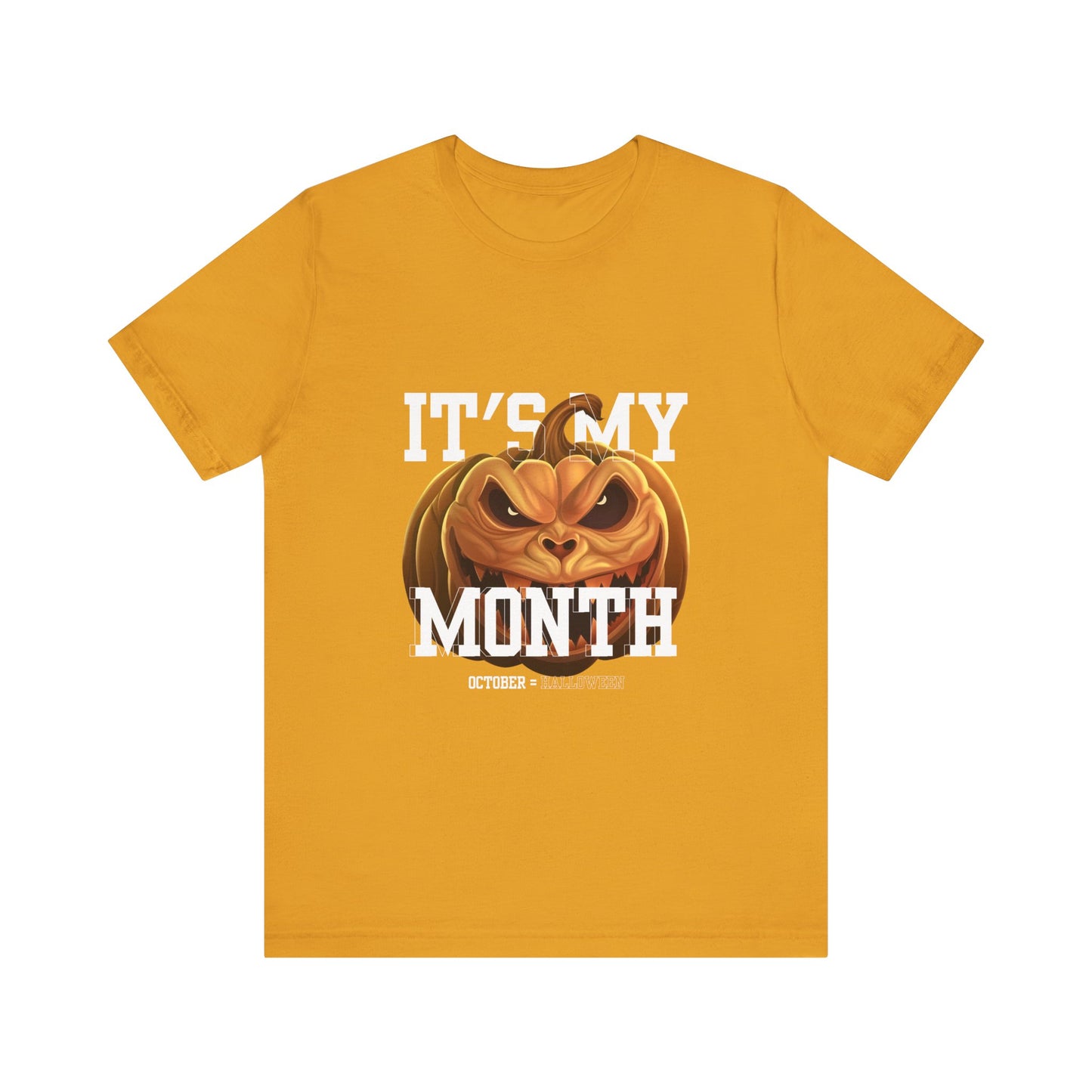Scary Halloween Pumpkin T-Shirt - Scary October Tee, Spooky Season Apparel, Fall Fashion, Unisex Short Sleeve, Halloween Costume