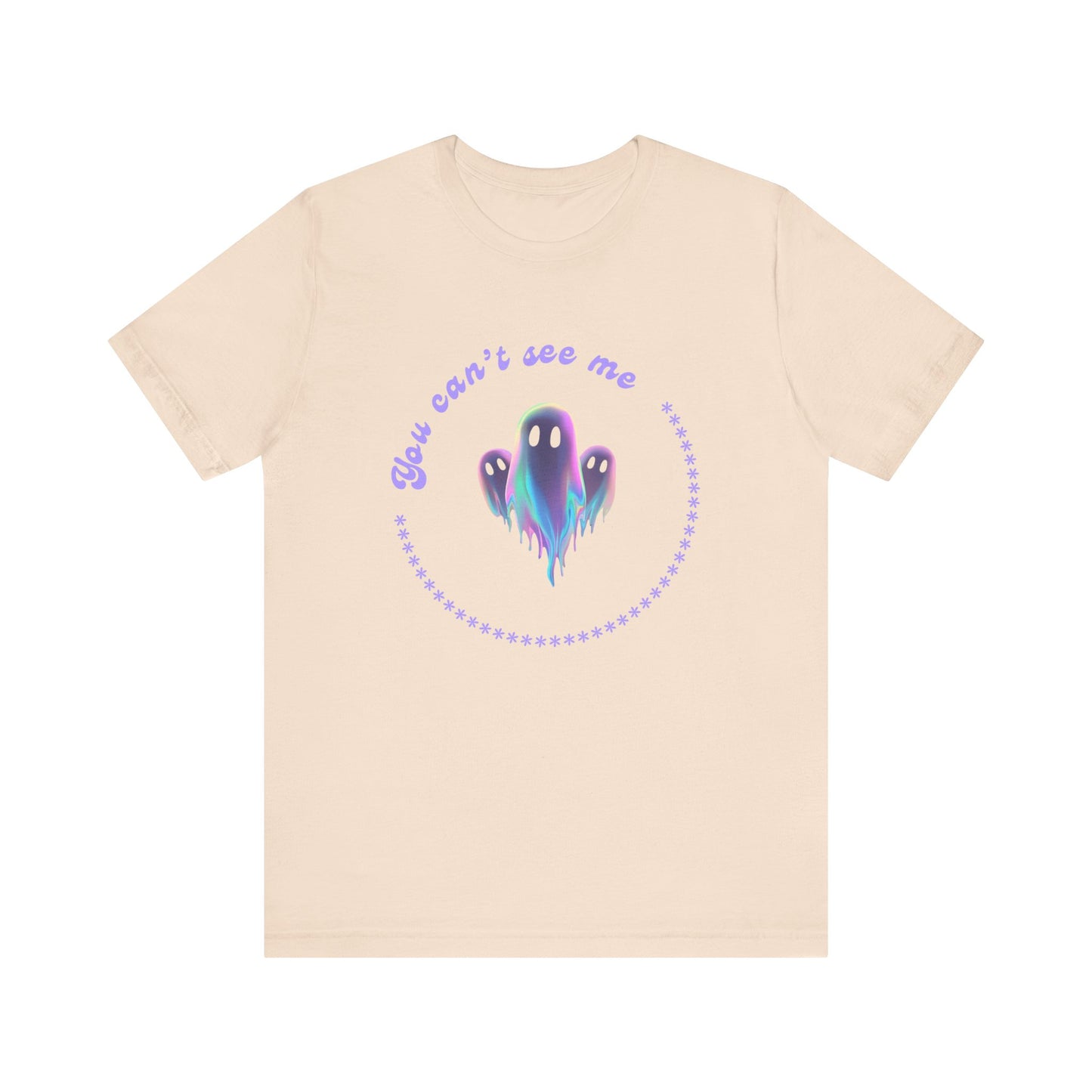 Ghost-Themed Tee - "You Can't See Me" - Fun Halloween Shirt, Casual Wear, Gift for Ghost Lovers, Everyday Comfort