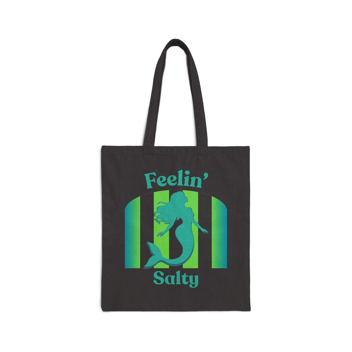 Feelin' Salty Mermaid Tote Bag — Beachy Canvas Shopping Tote