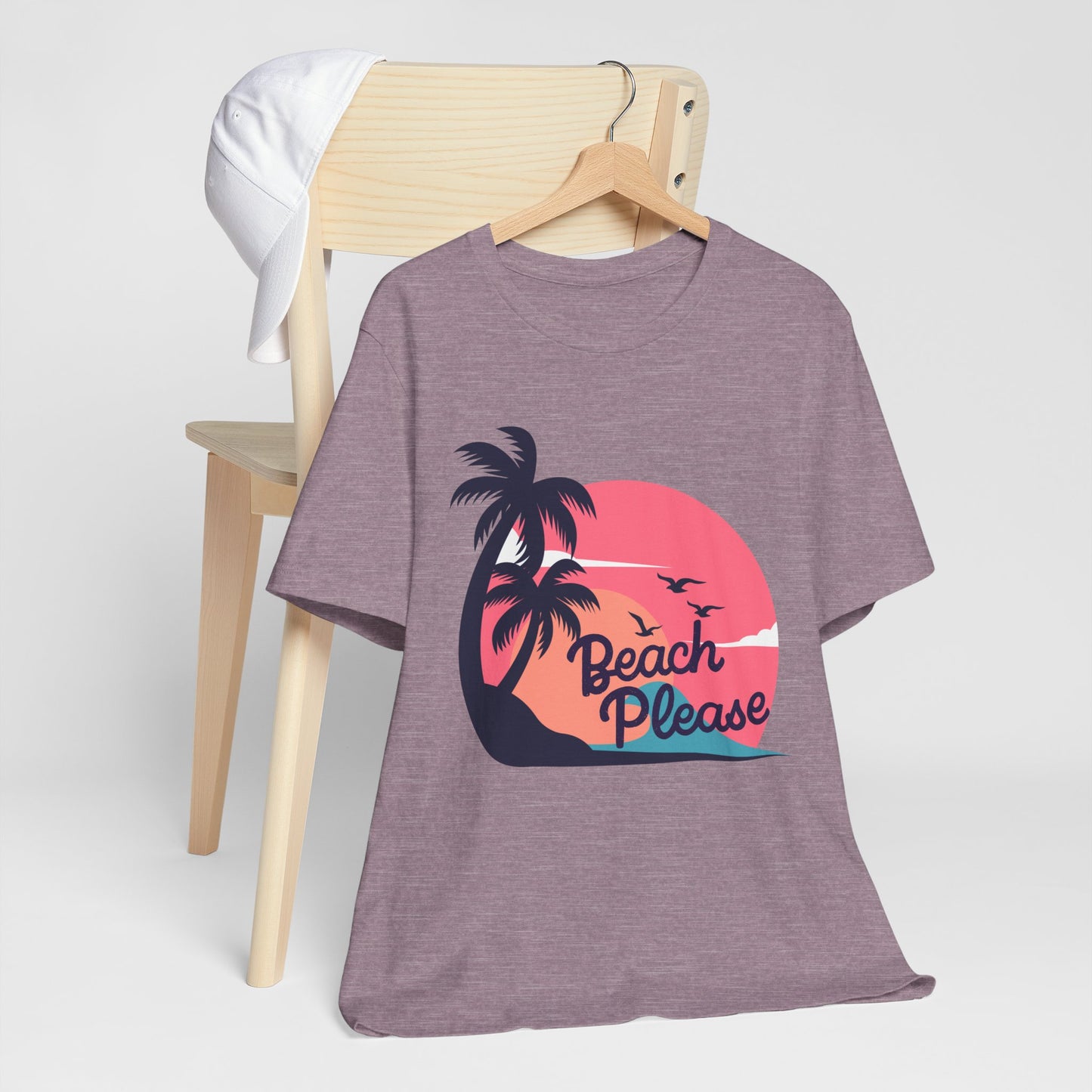 Beach Please Tee - Fun Unisex Jersey T-Shirt for Summer, Beach Lovers, Vacation Wear, Travel Gift, Relaxation Apparel