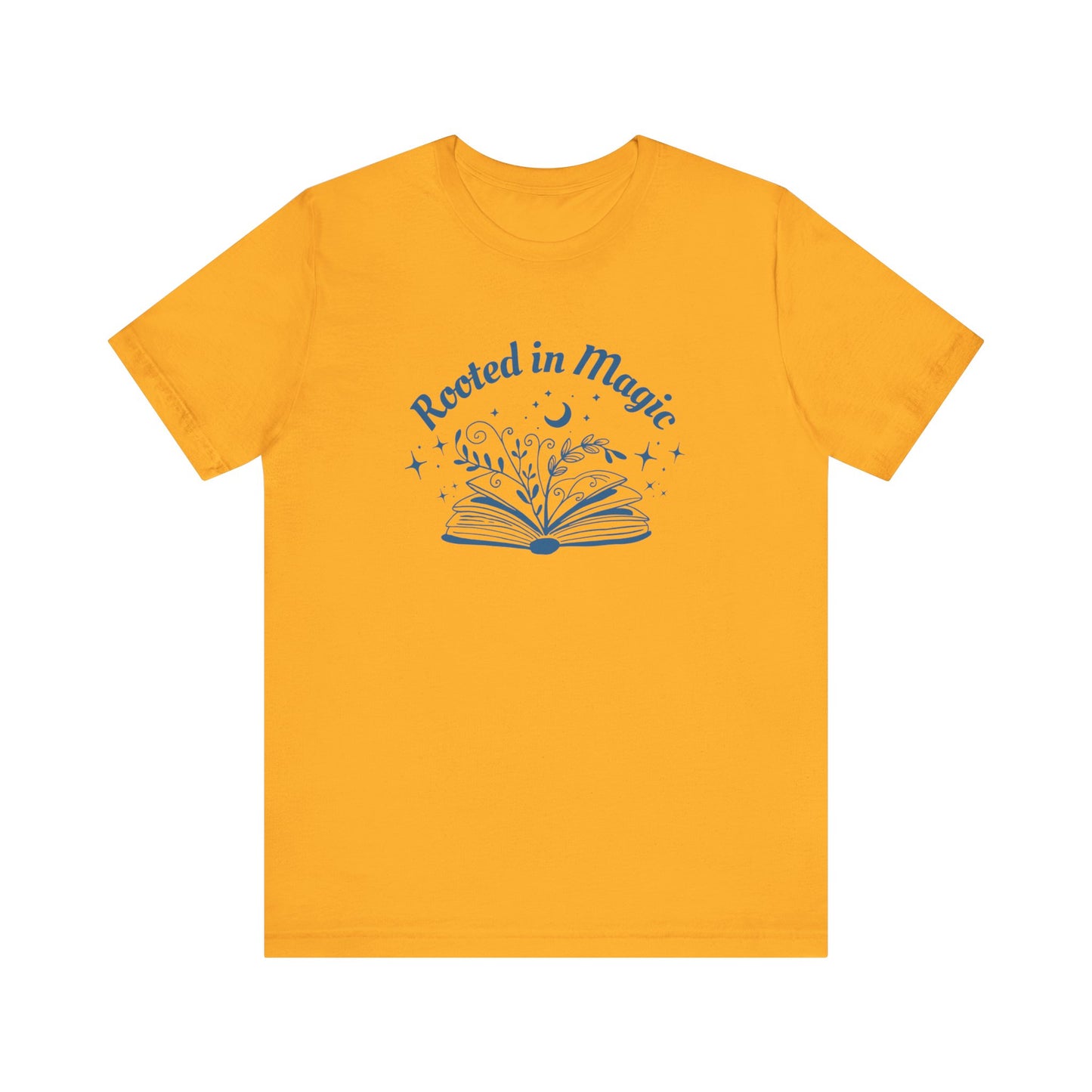 Rooted in Magic Short Sleeve Tee, Ideal for Book Lovers, Spell Binders, and Magic Minds Alike
