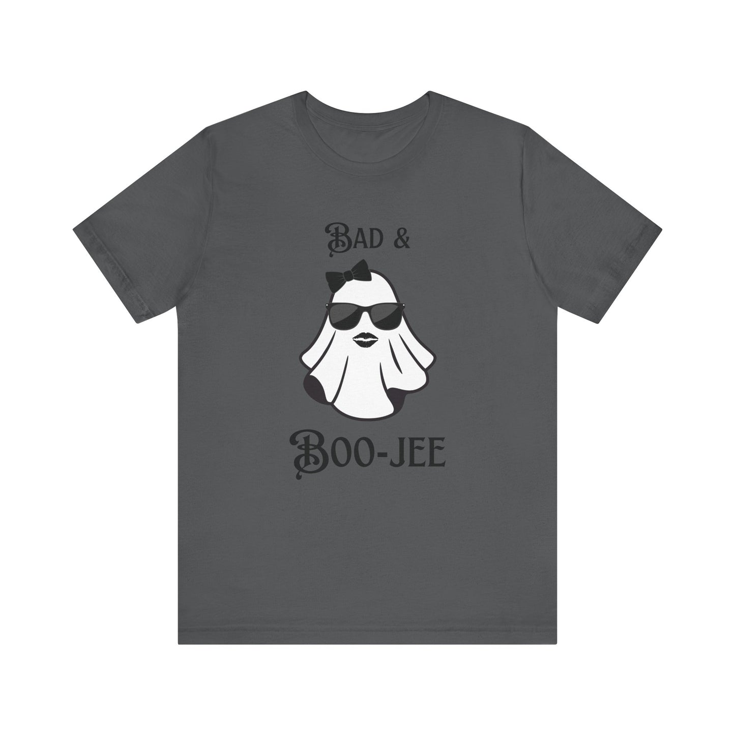 Bad & Boo-Jee Funny Unisex T-Shirt, Cool Graphic Tee, Gift for Dog Lovers, Halloween lovers, Casual Wear for Halloween