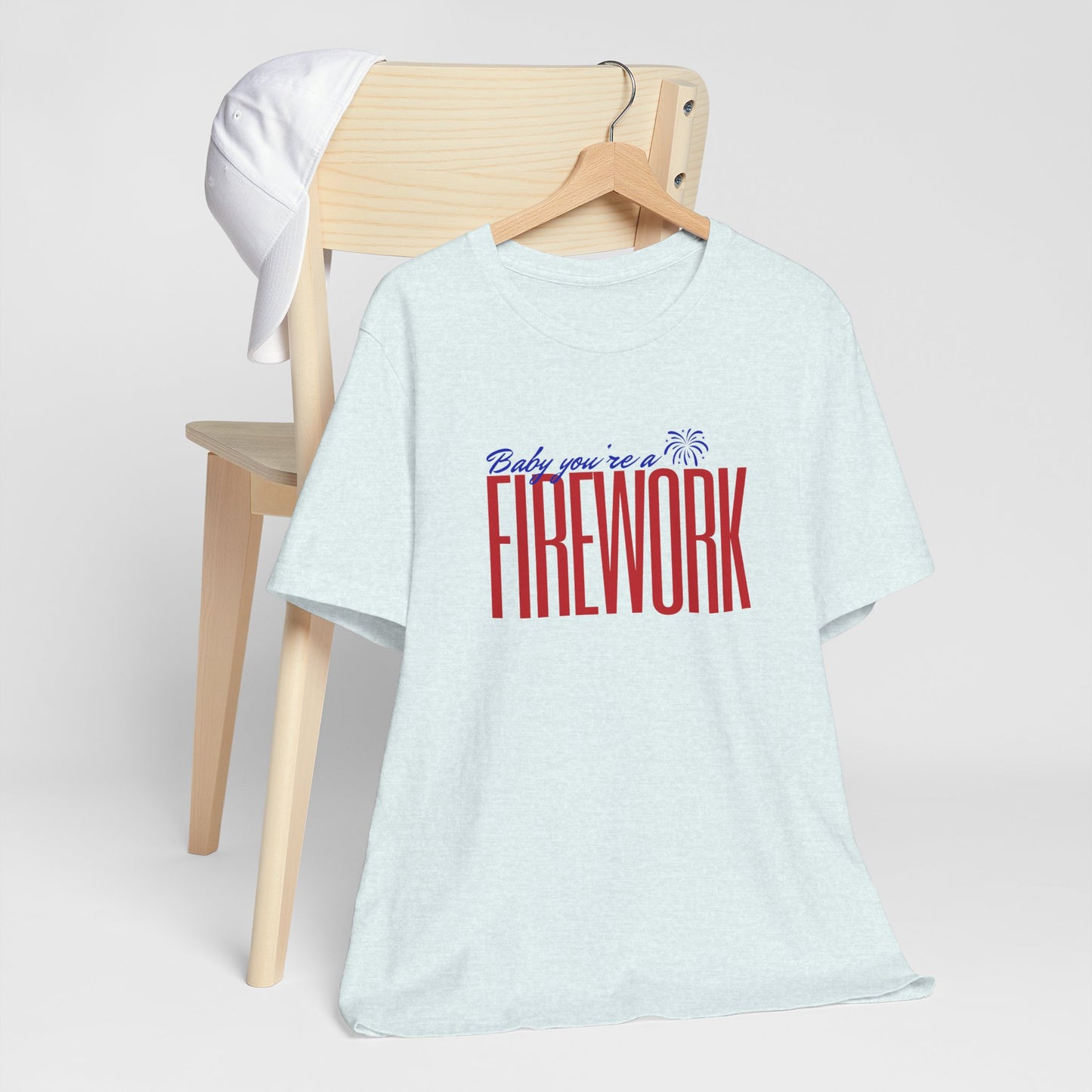 Pink Firework Unisex Tee, Patriotic T-Shirt, 4th of July Apparel, Summer Party Shirt, Fun Statement Tee, Casual Comfort Wear