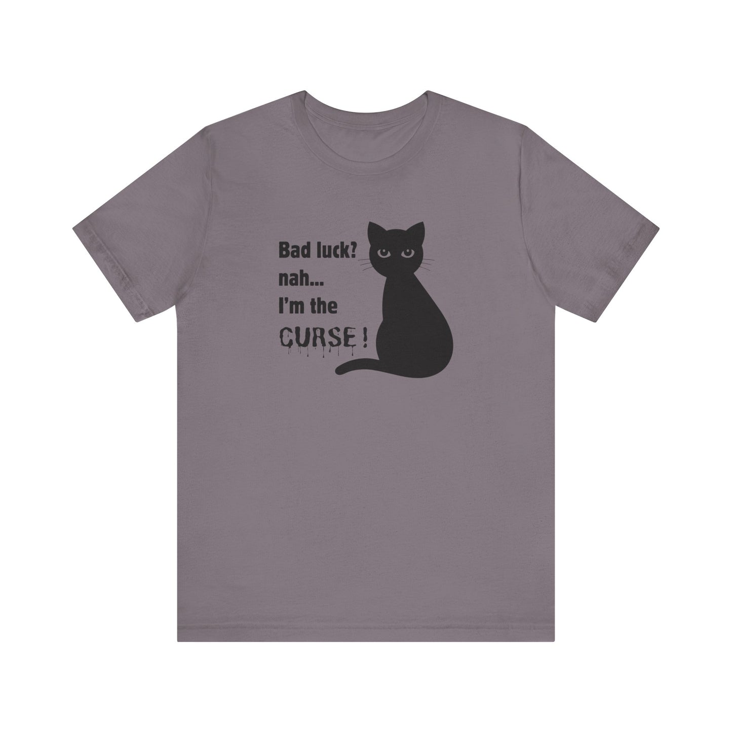 Black Cat Curse Tee: Funny T-Shirt, Cat Lovers Gift, Spooky Halloween Apparel, Unique Animal Shirt, Cozy Everyday Wear