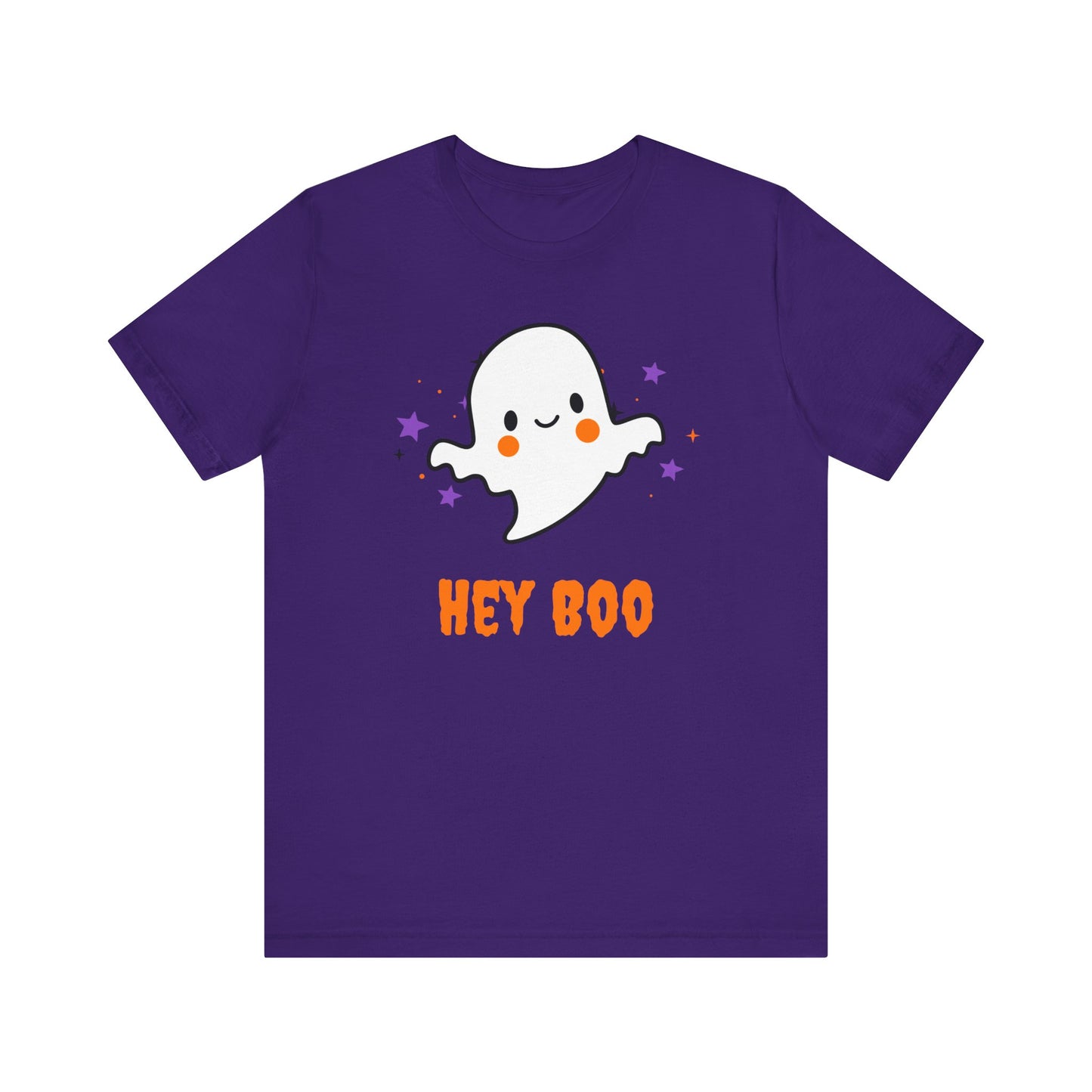 Hey Boo Ghost Unisex Tee - Spooky Halloween Shirt, Cute Ghost Tee, Fall Fashion, Halloween Costume, Party Wear