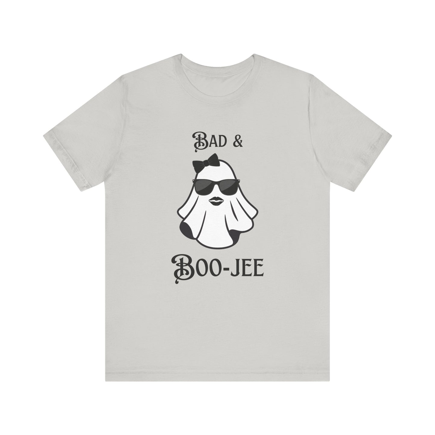 Bad & Boo-Jee Funny Unisex T-Shirt, Cool Graphic Tee, Gift for Dog Lovers, Halloween lovers, Casual Wear for Halloween