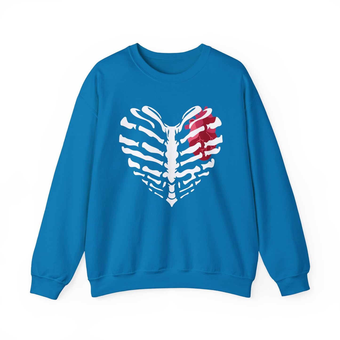 Skeleton Heart Sweatshirt, Unisex Crewneck, Halloween Sweatshirt, Gothic Style