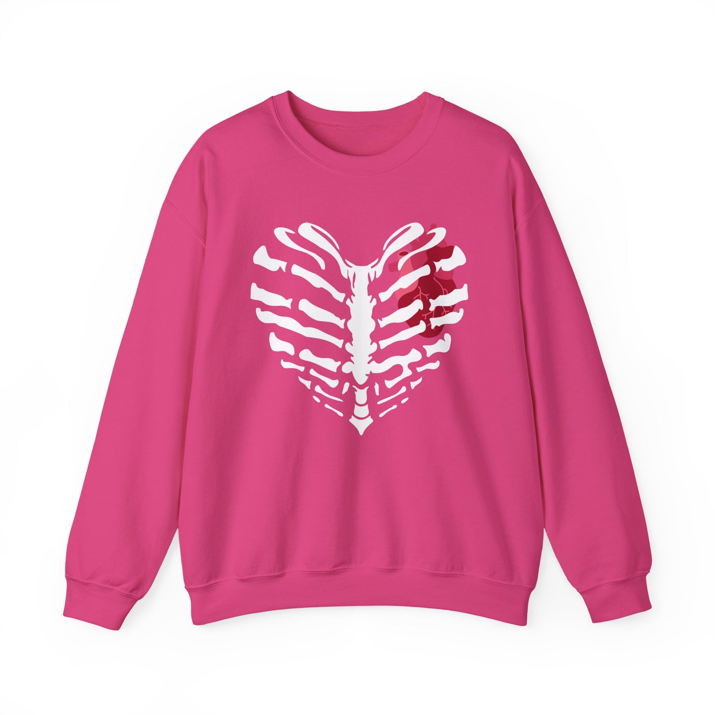 Skeleton Heart Sweatshirt, Unisex Crewneck, Halloween Sweatshirt, Gothic Style