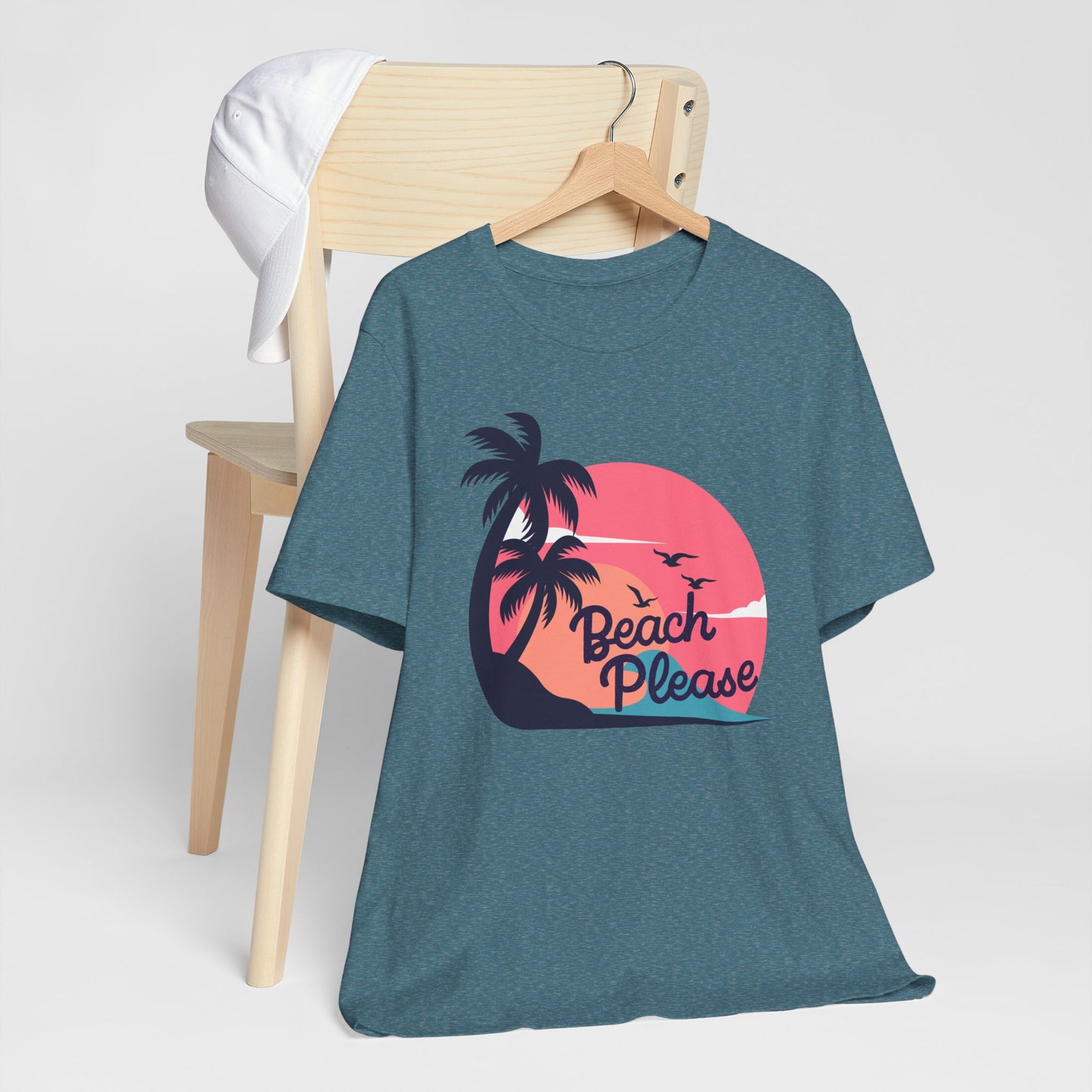 Beach Please Tee - Fun Unisex Jersey T-Shirt for Summer, Beach Lovers, Vacation Wear, Travel Gift, Relaxation Apparel