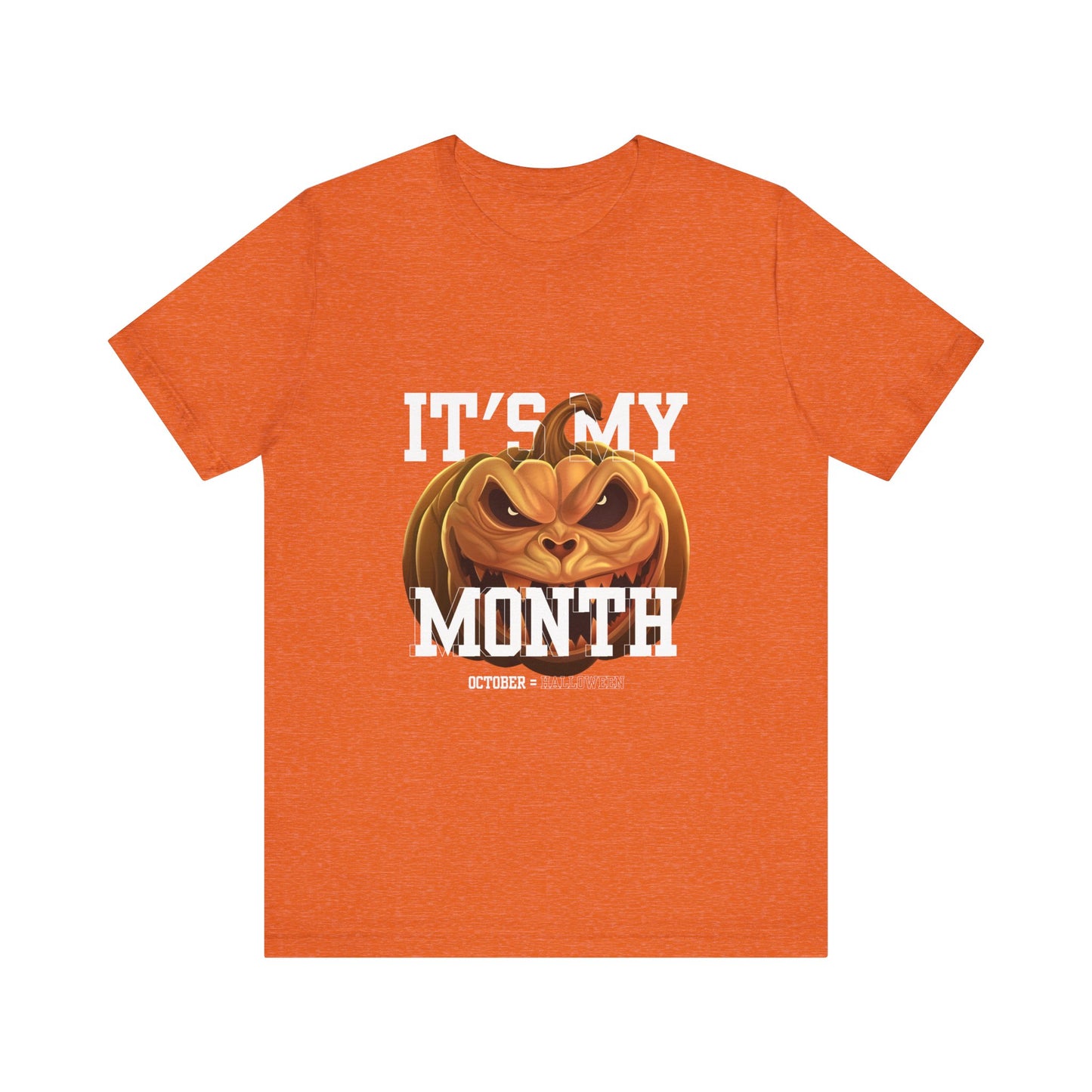 Scary Halloween Pumpkin T-Shirt - Scary October Tee, Spooky Season Apparel, Fall Fashion, Unisex Short Sleeve, Halloween Costume