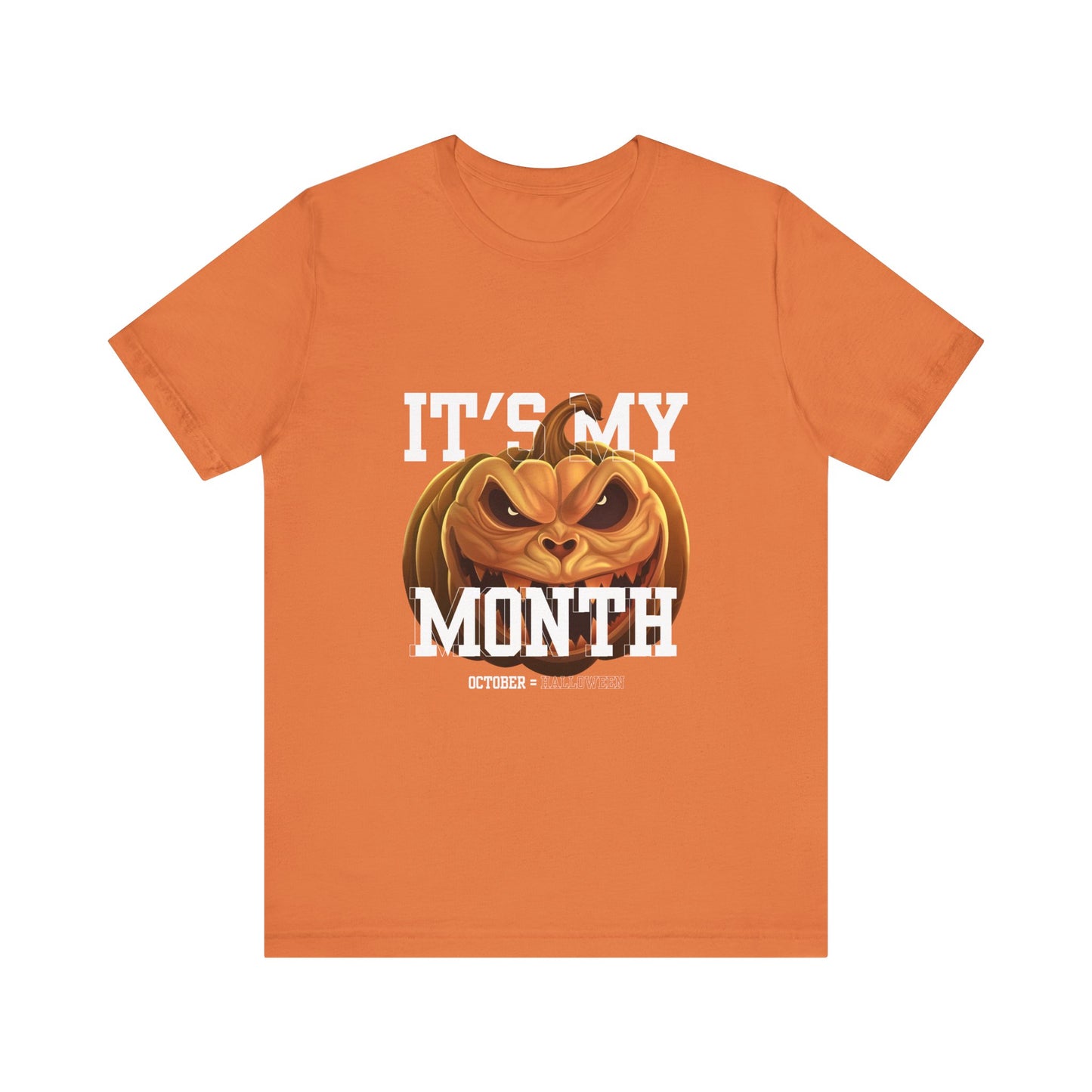 Scary Halloween Pumpkin T-Shirt - Scary October Tee, Spooky Season Apparel, Fall Fashion, Unisex Short Sleeve, Halloween Costume