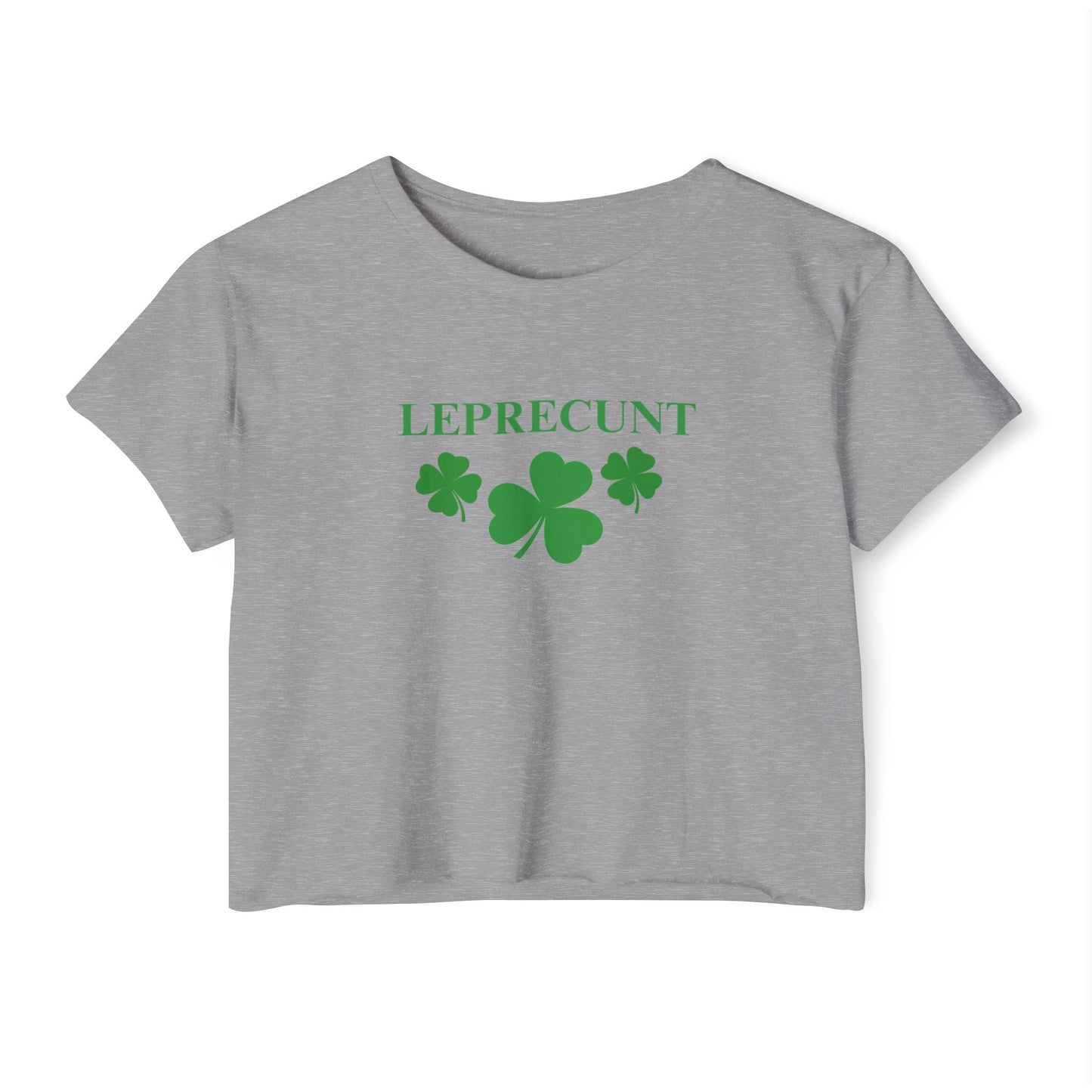 Leprec*nt Cropped Tee — Funny St. Patrick’s Day Festival Crop Top
