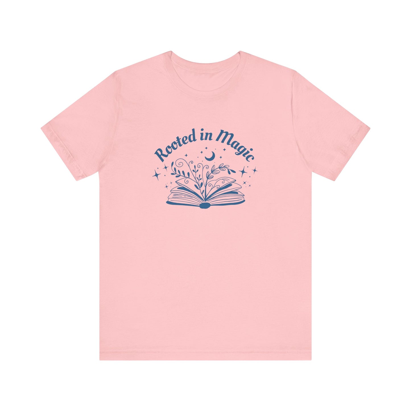 Rooted in Magic Short Sleeve Tee, Ideal for Book Lovers, Spell Binders, and Magic Minds Alike