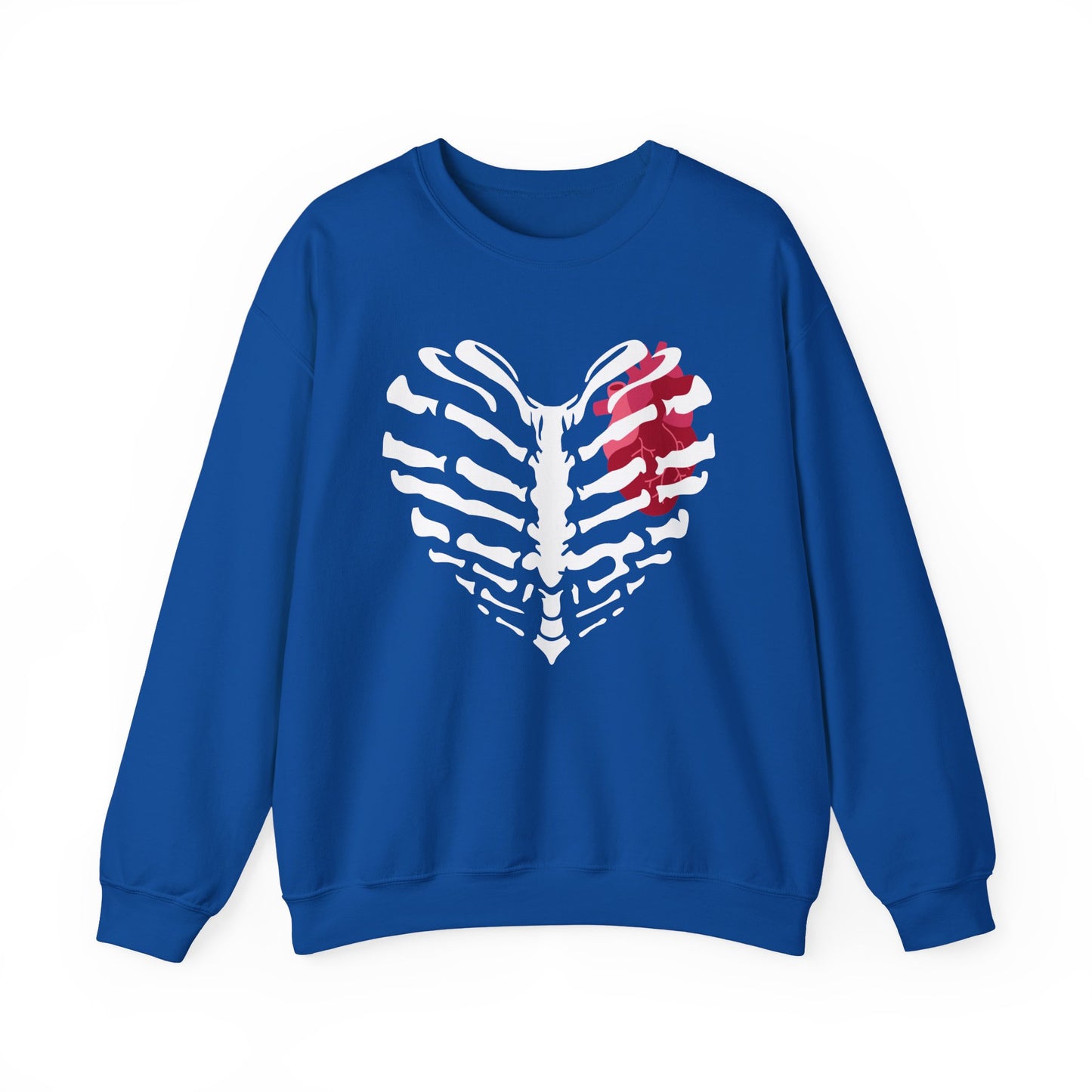Skeleton Heart Sweatshirt, Unisex Crewneck, Halloween Sweatshirt, Gothic Style