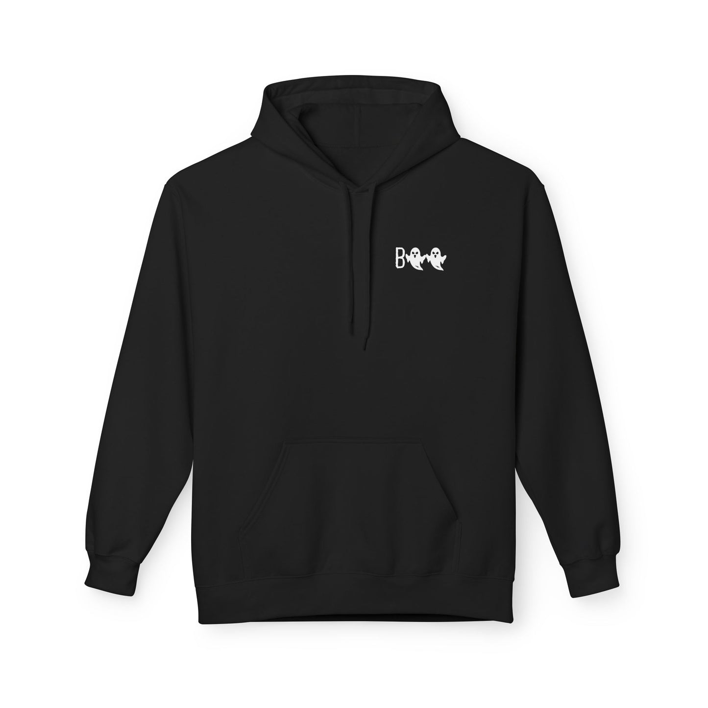 Red White and Boo Hoodie Unisex Midweight Softstyle Fleece Hoodie with Red Graphic, Cozy Sweatshirt for Fall, Gift for Him or Her, Casual Layering Top