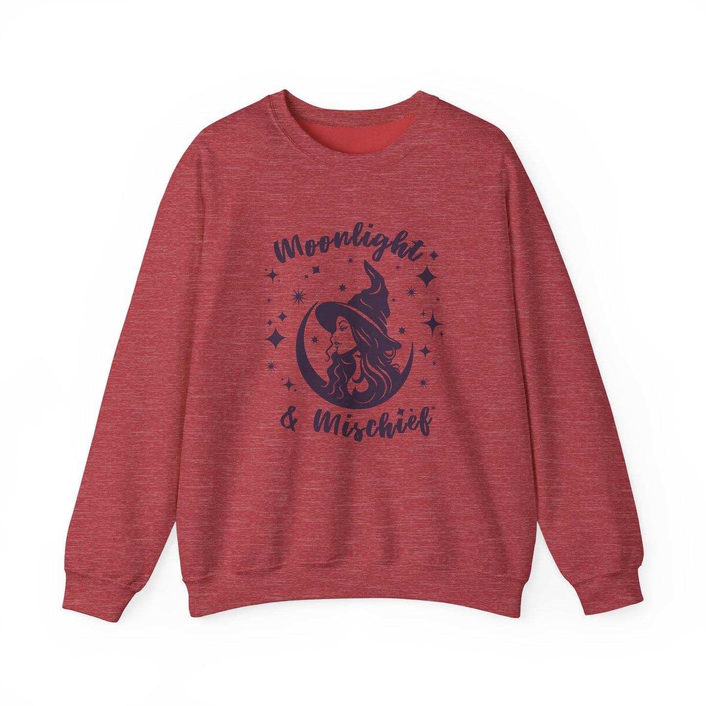 Moonlight & Mischief Crewneck Sweatshirt, Cozy Witchy Sweatshirt, Unisex Halloween Apparel, Fall Fashion, Gift for Her