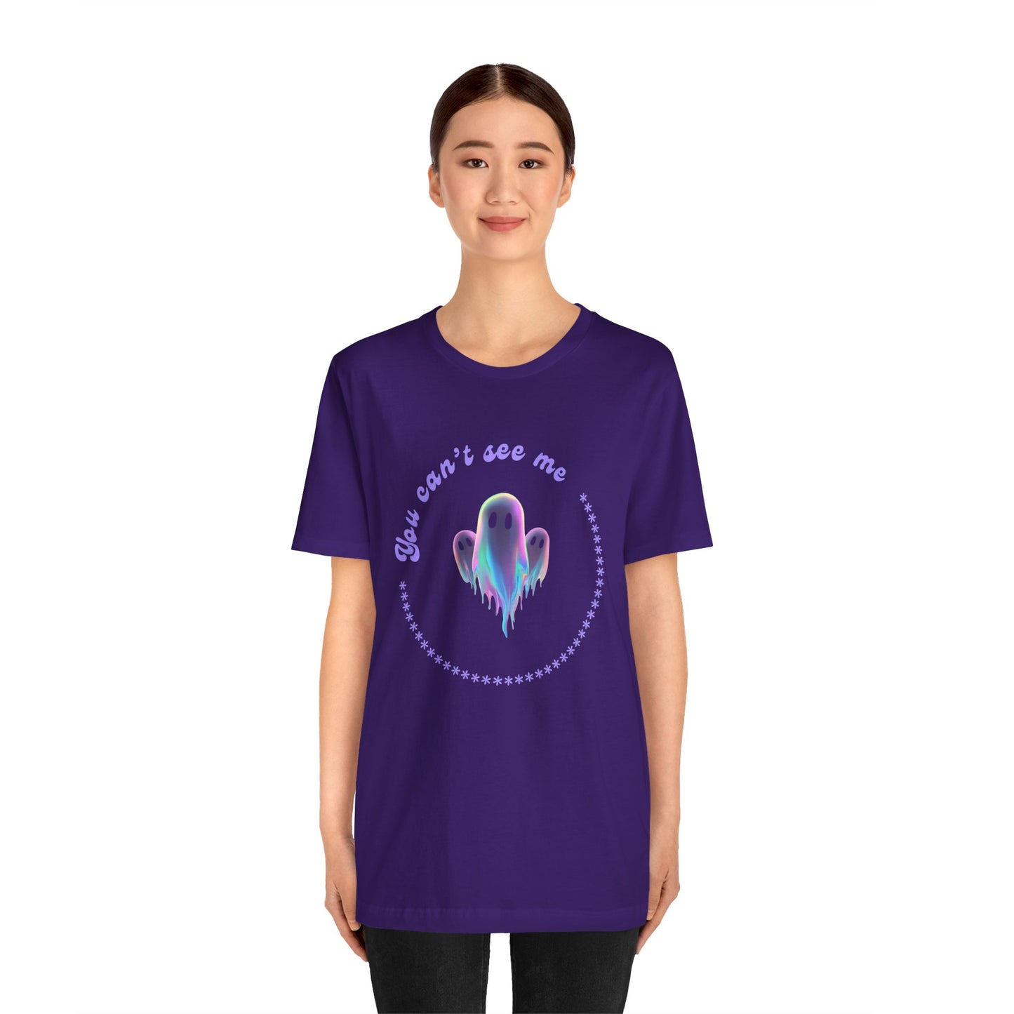Ghost-Themed Tee - "You Can't See Me" - Fun Halloween Shirt, Casual Wear, Gift for Ghost Lovers, Everyday Comfort