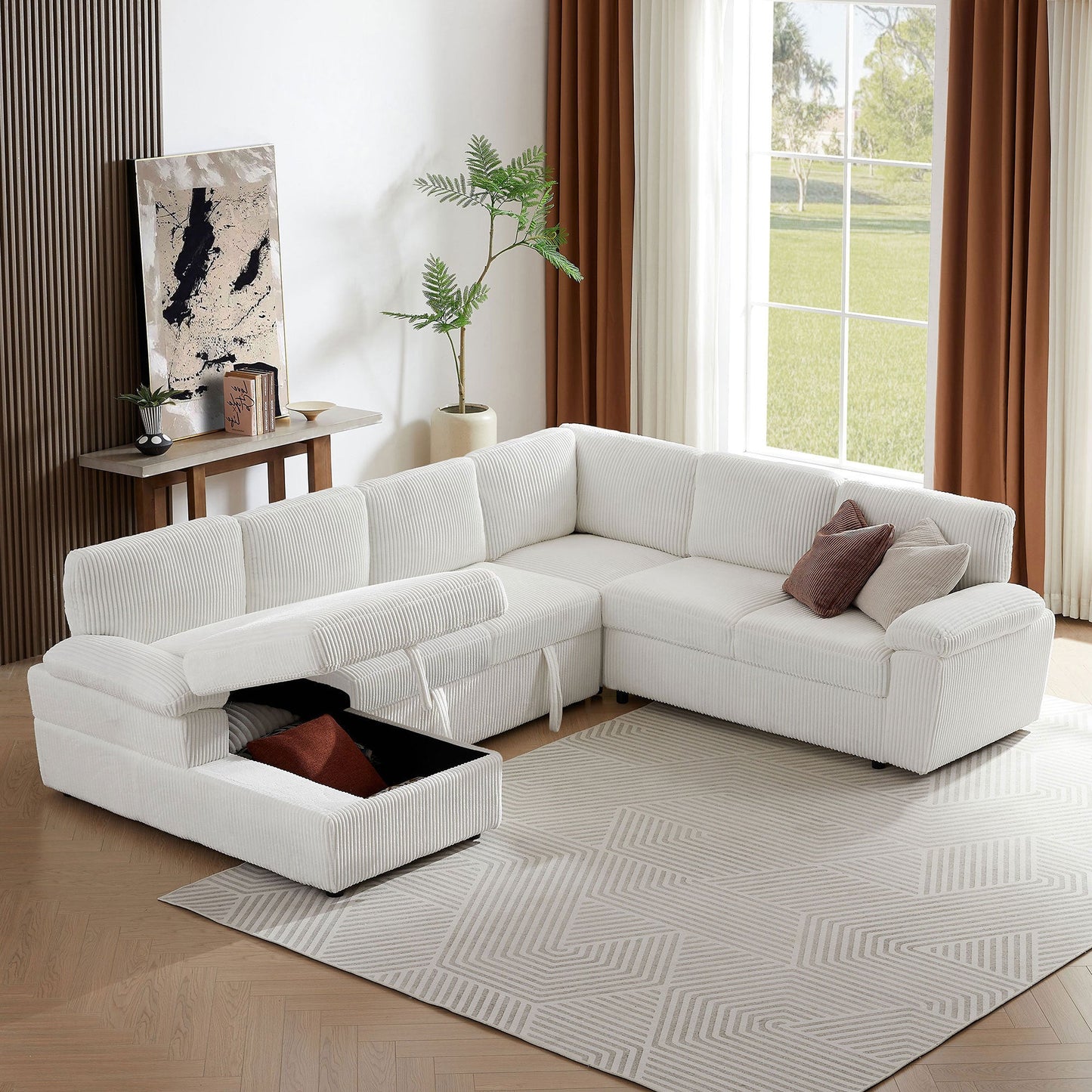 Oversized Modular Storage Sectional Sofa Couch for Home Apartment