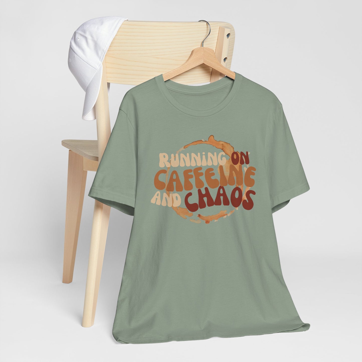 Funny Coffee Lovers Tee, Caffeine Chaos Shirt, Gift for Coffee Addict, Unisex Graphic Tee, Casual Wear, Birthday Present