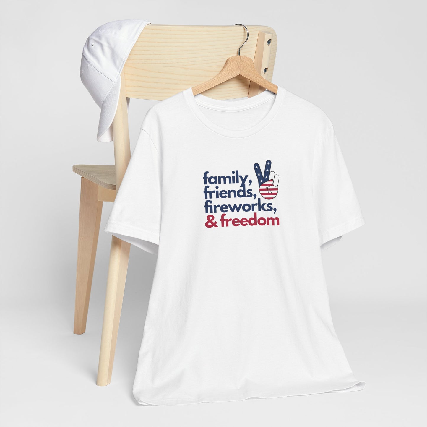 Patriotic Peace Tee, Family Friends Fireworks t-shirt, July 4th shirt, Unisex Independence Day top, Casual summer wear