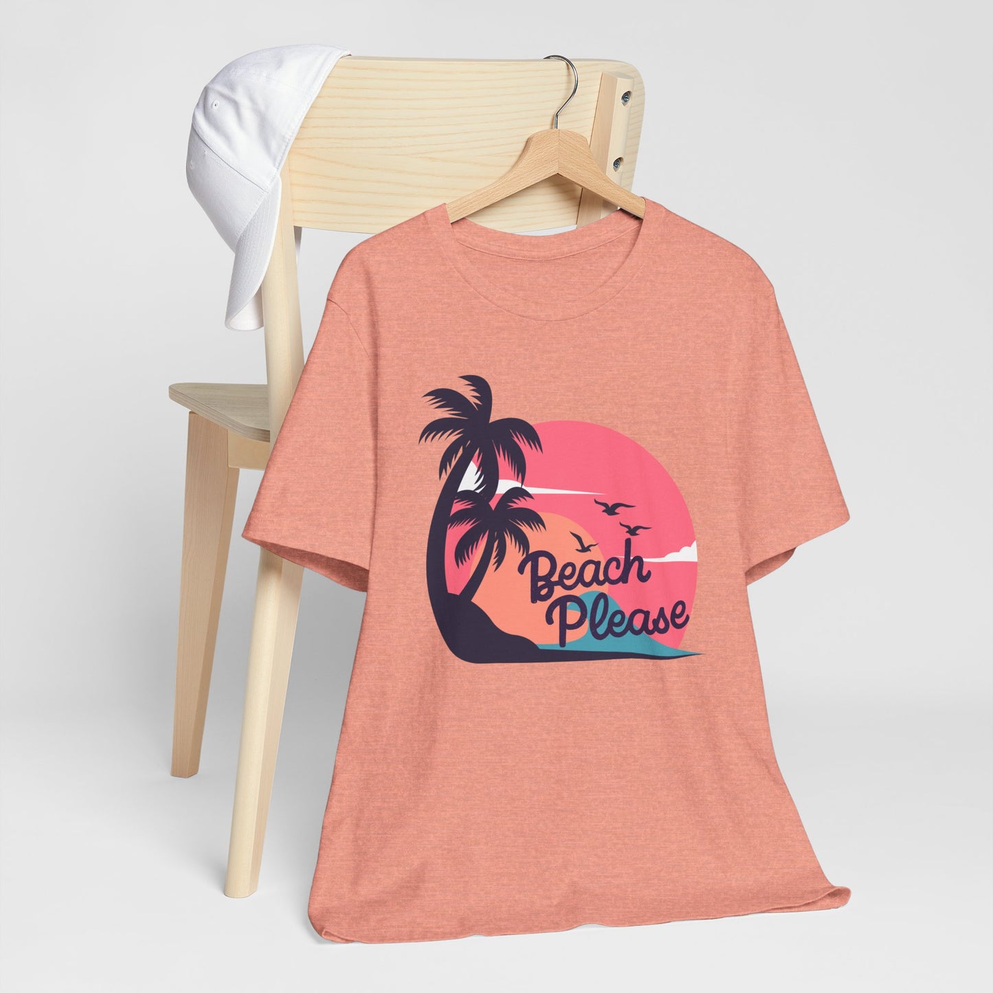 Beach Please Tee - Fun Unisex Jersey T-Shirt for Summer, Beach Lovers, Vacation Wear, Travel Gift, Relaxation Apparel