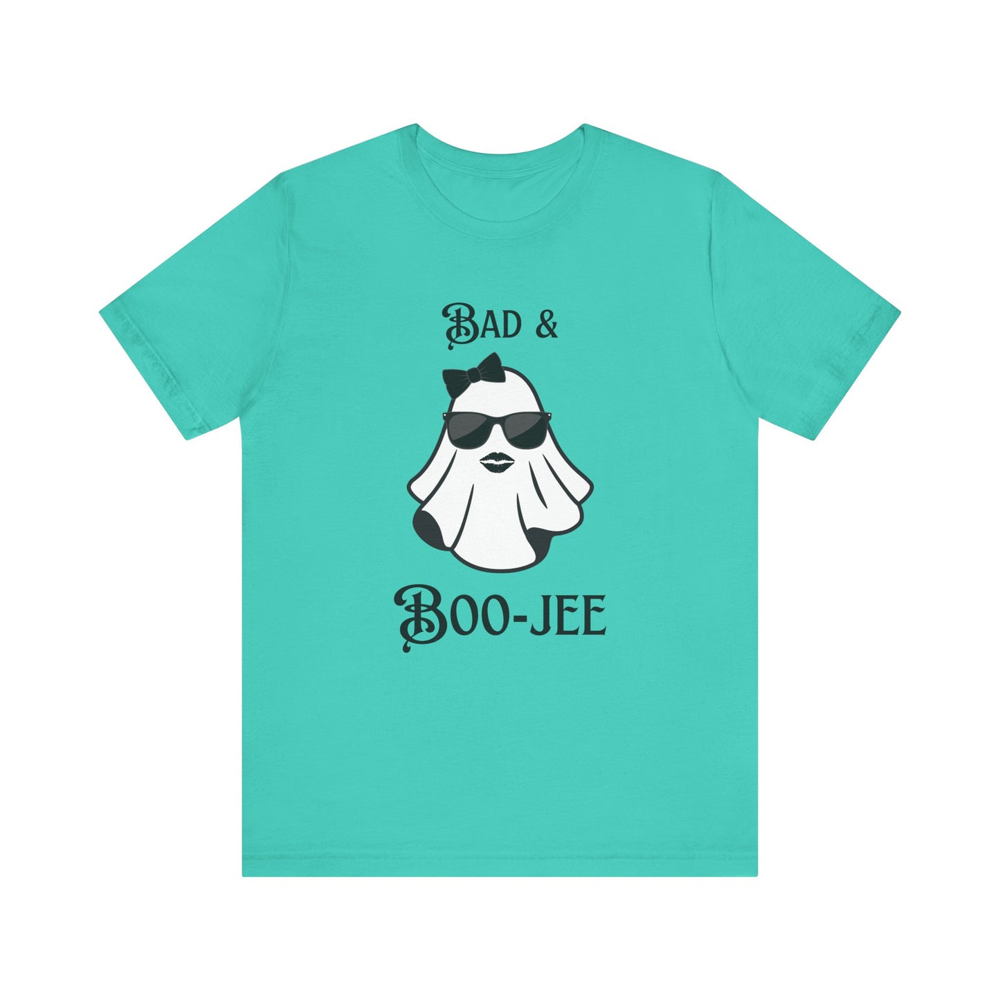Bad & Boo-Jee Funny Unisex T-Shirt, Cool Graphic Tee, Gift for Dog Lovers, Halloween lovers, Casual Wear for Halloween