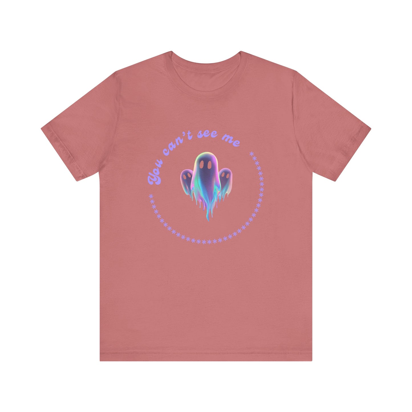 Ghost-Themed Tee - "You Can't See Me" - Fun Halloween Shirt, Casual Wear, Gift for Ghost Lovers, Everyday Comfort