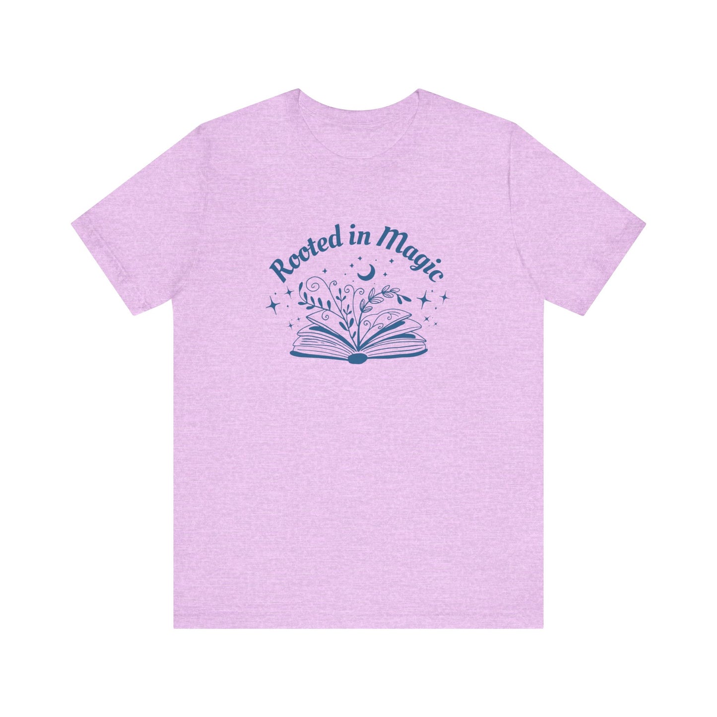 Rooted in Magic Short Sleeve Tee, Ideal for Book Lovers, Spell Binders, and Magic Minds Alike