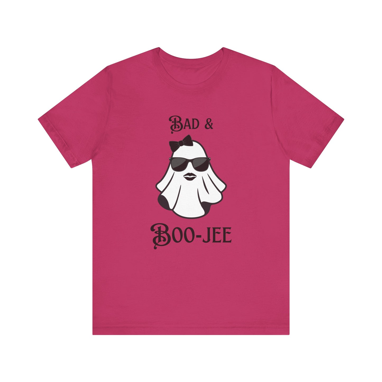 Bad & Boo-Jee Funny Unisex T-Shirt, Cool Graphic Tee, Gift for Dog Lovers, Halloween lovers, Casual Wear for Halloween