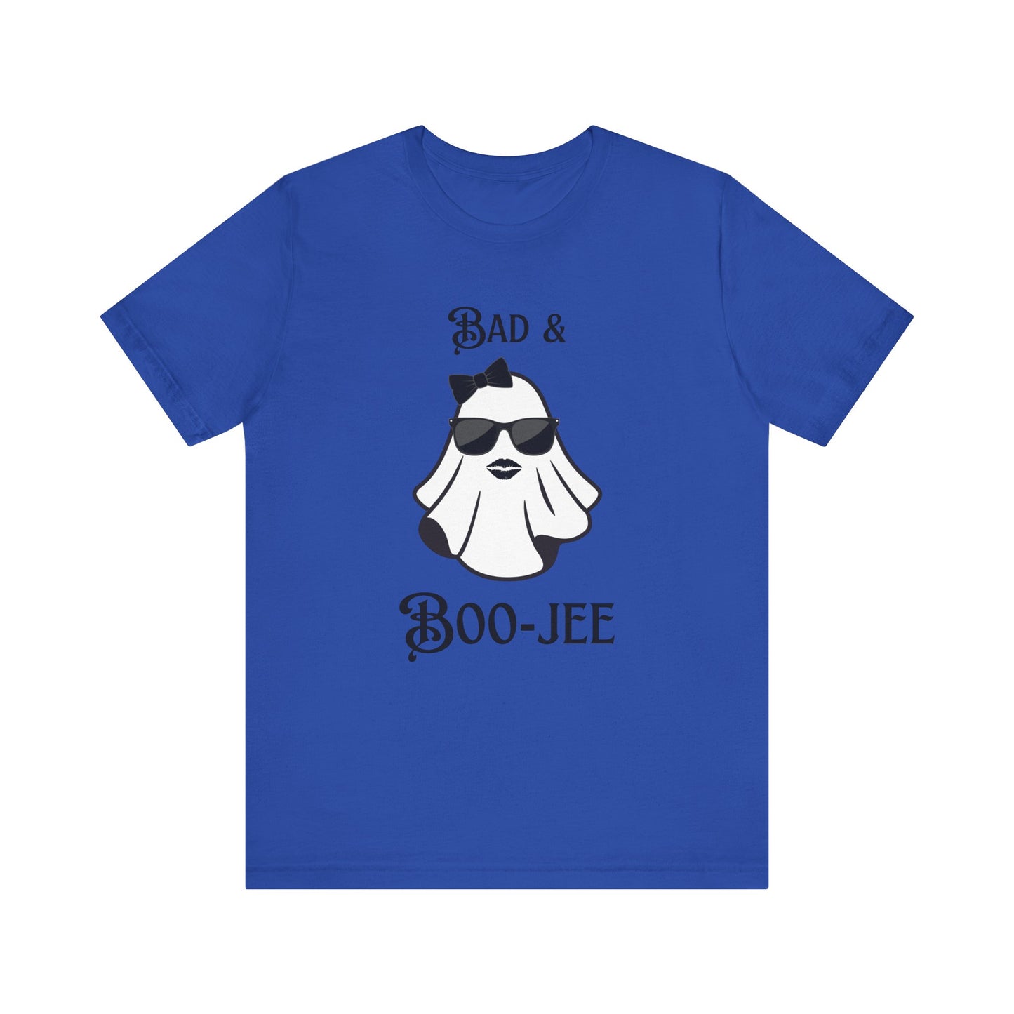 Bad & Boo-Jee Funny Unisex T-Shirt, Cool Graphic Tee, Gift for Dog Lovers, Halloween lovers, Casual Wear for Halloween