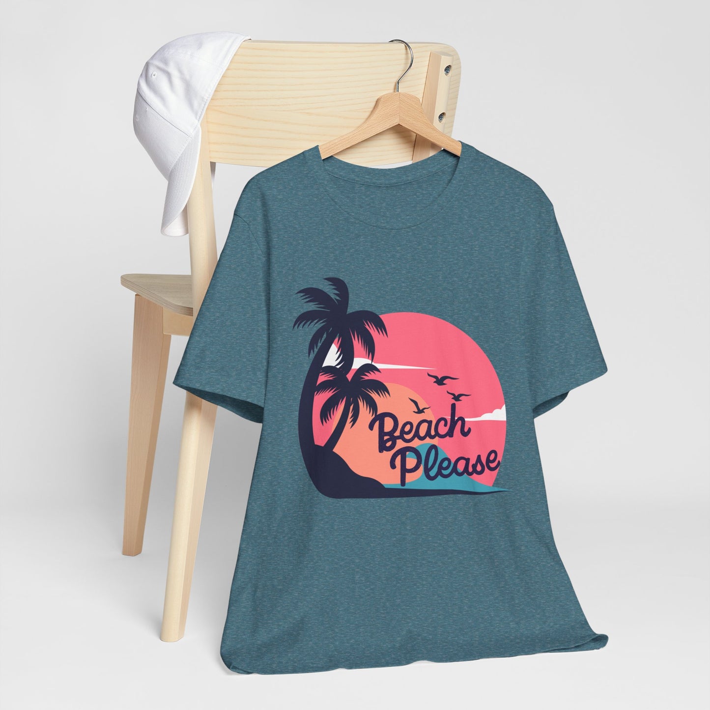 Beach Please Tee - Fun Unisex Jersey T-Shirt for Summer, Beach Lovers, Vacation Wear, Travel Gift, Relaxation Apparel