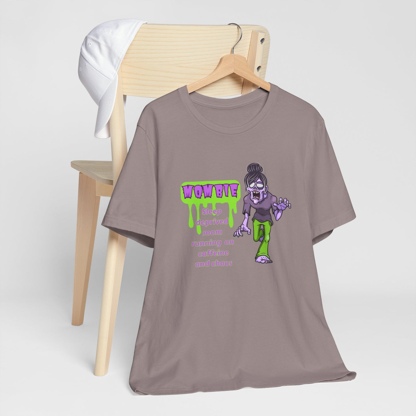 Funny Mombie T-Shirt: Sleep Deprived Mom Running on Caffeine and Chaos, Unisex Tee, Gift for Moms, Parent Humor Shirt