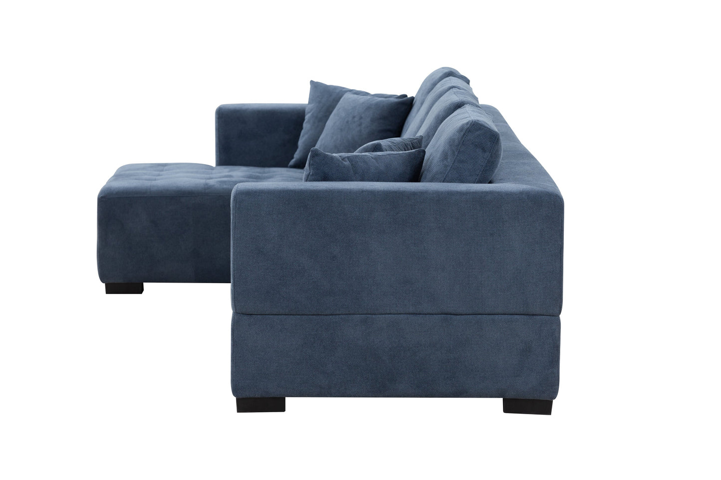 134'' Mid Century Modern Sofa with Left Chaise for Living Room Sofa,