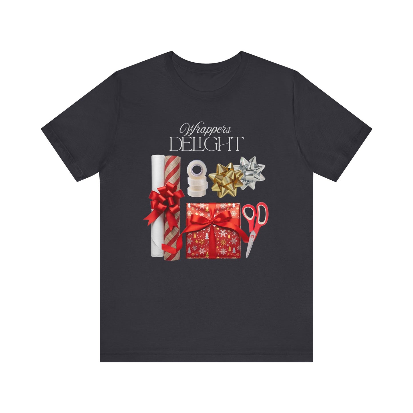 Wrappers Delight, Festive Gift Wrap Tee, Holiday Gift Shirt, Christmas Apparel, Holiday T-Shirt, Seasonal Celebration Wear, Merry Christmas Tee