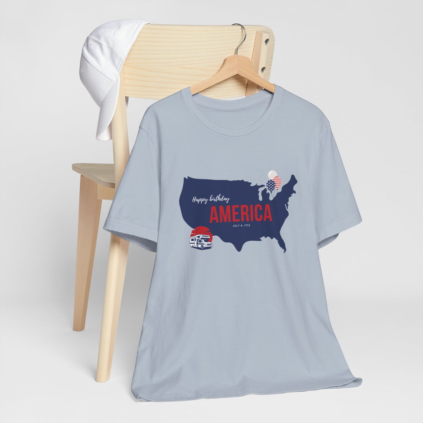 Happy Birthday America Tee, Unisex Jersey T-Shirt, 4th of July Shirt, Patriotic Tee, Americana Apparel, Independence Day Gift